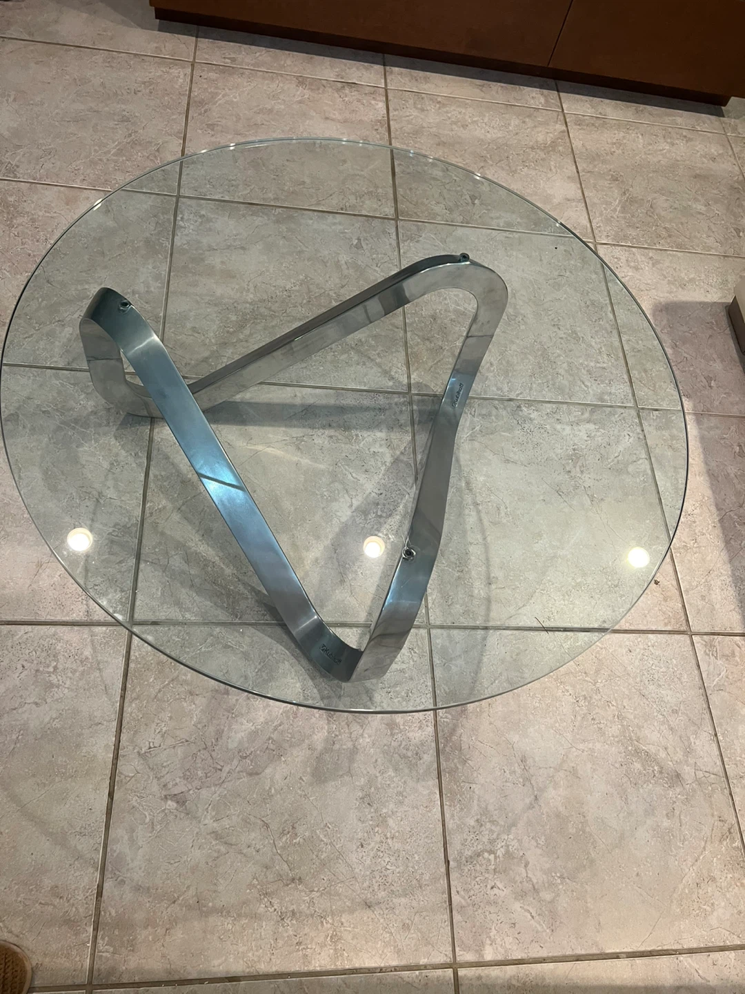 Kubikoff Round Glass Coffee Table