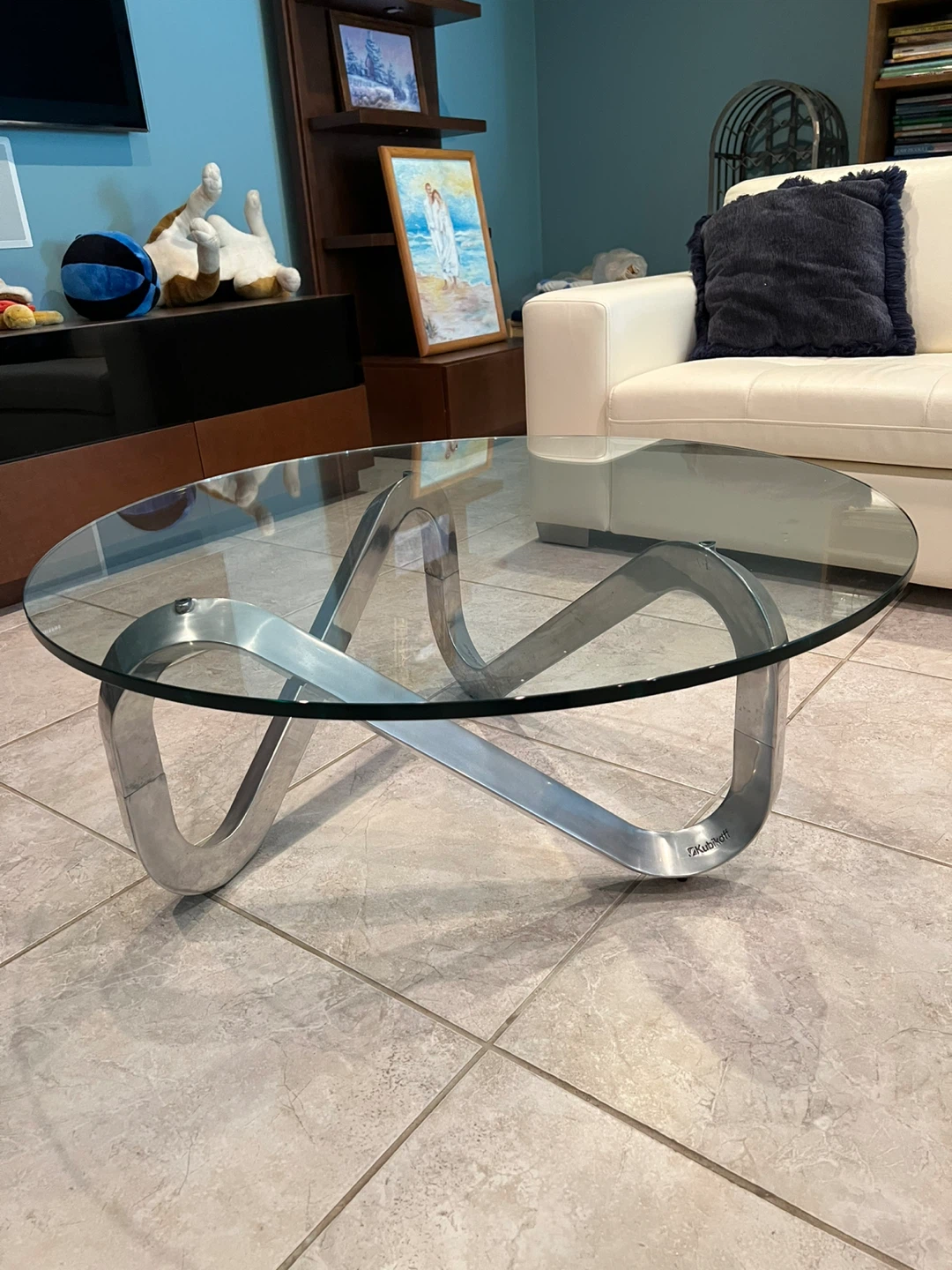 Kubikoff Round Glass Coffee Table - photo 3