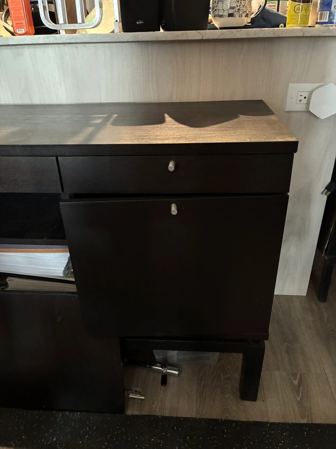 Dark Brown Wood Credenza / Media Console - photo 2