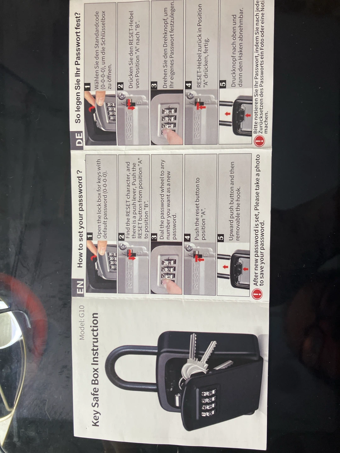 G10 Combination Key Safe Box - photo 3