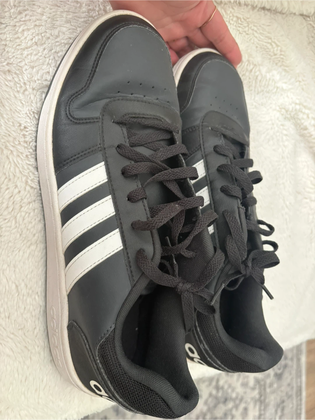 Adidas B44699 Sneakers Black and White Size 12