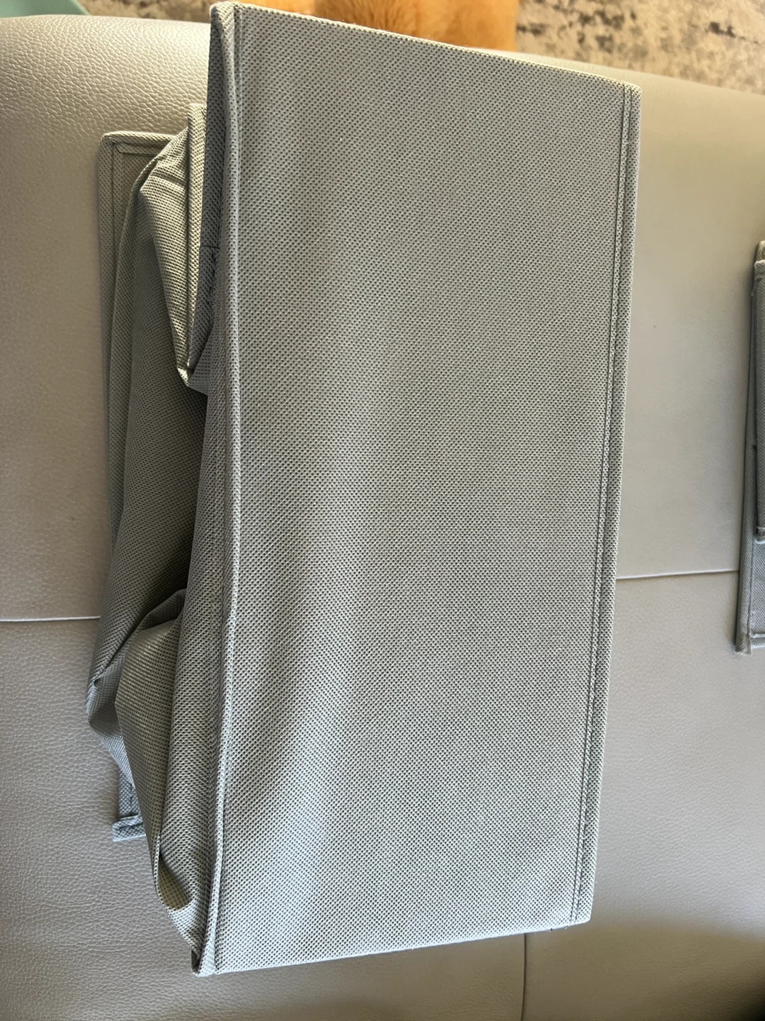 5 Collapsible Grey Fabric Organizer Bins - photo 3