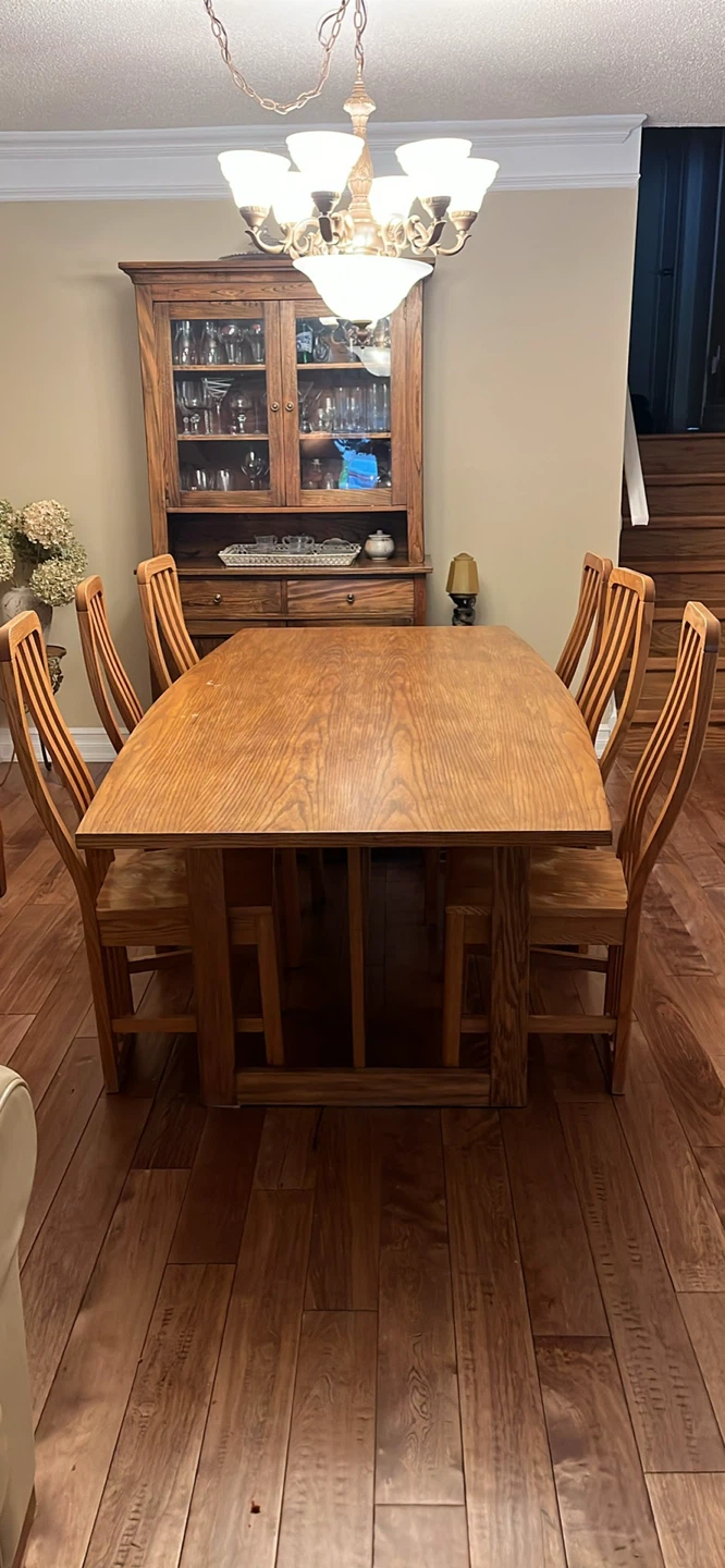 Solid Oak Dining Set - photo 3