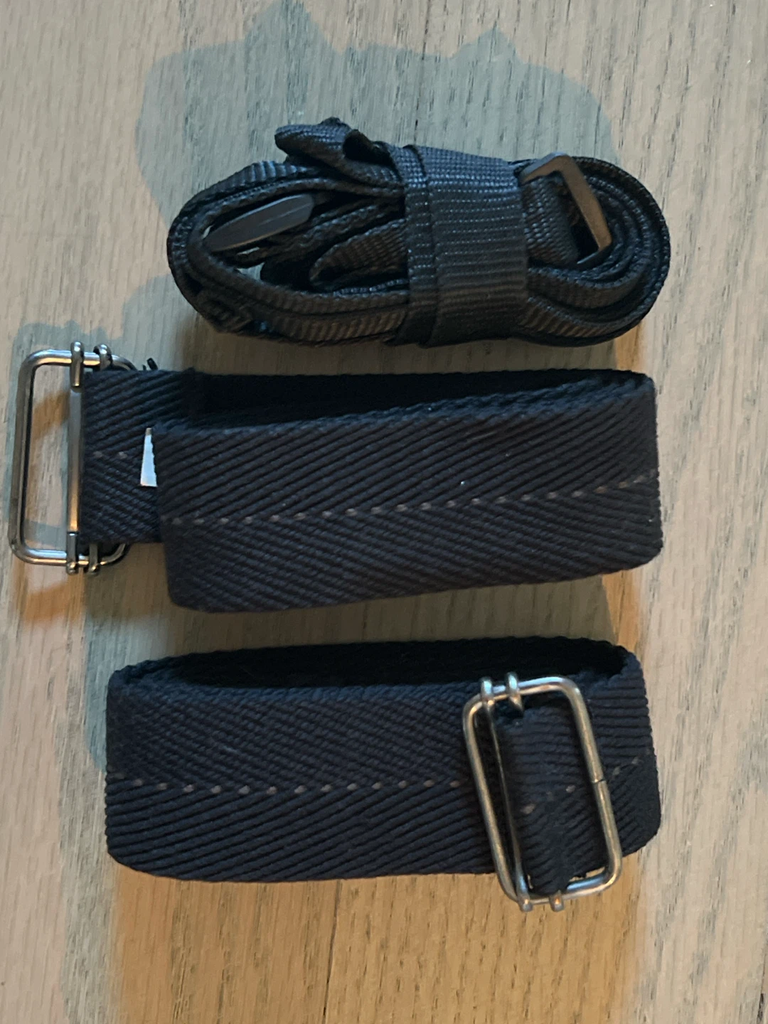 Set of 4 Adjustable Black Fabric Straps/belt