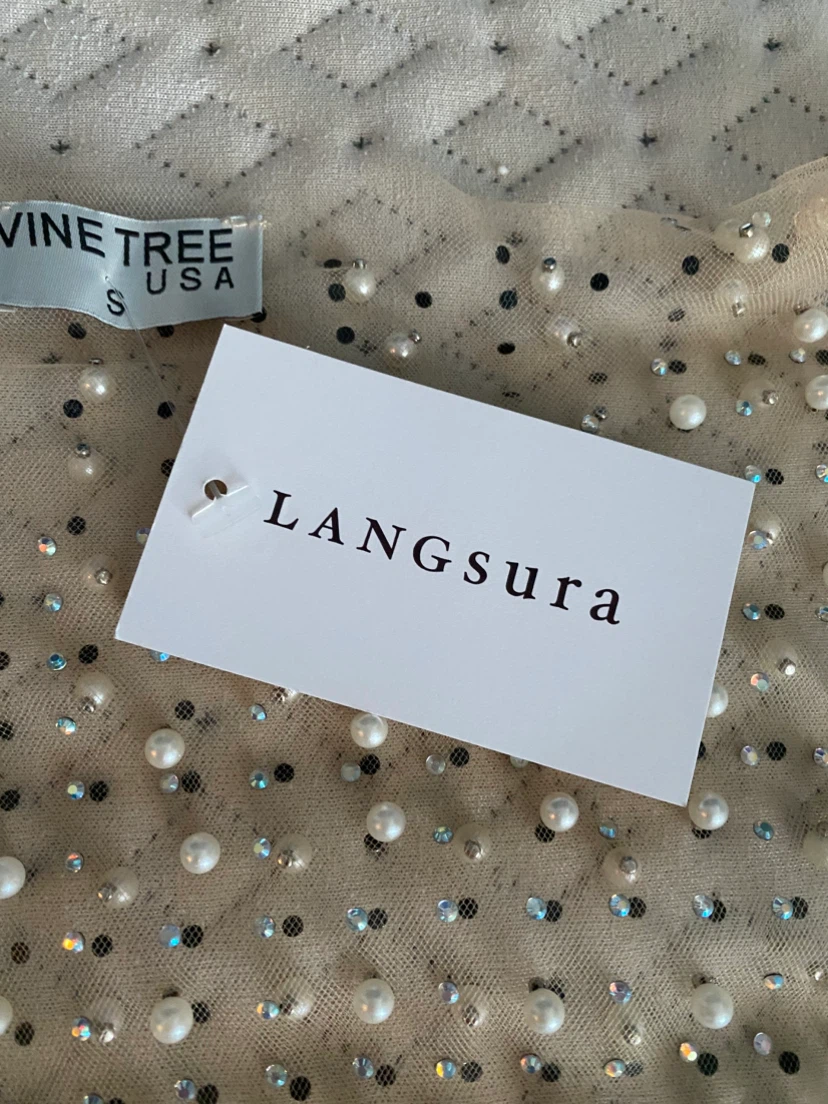 Langsura Pearl & Rhinestone Top - photo 2