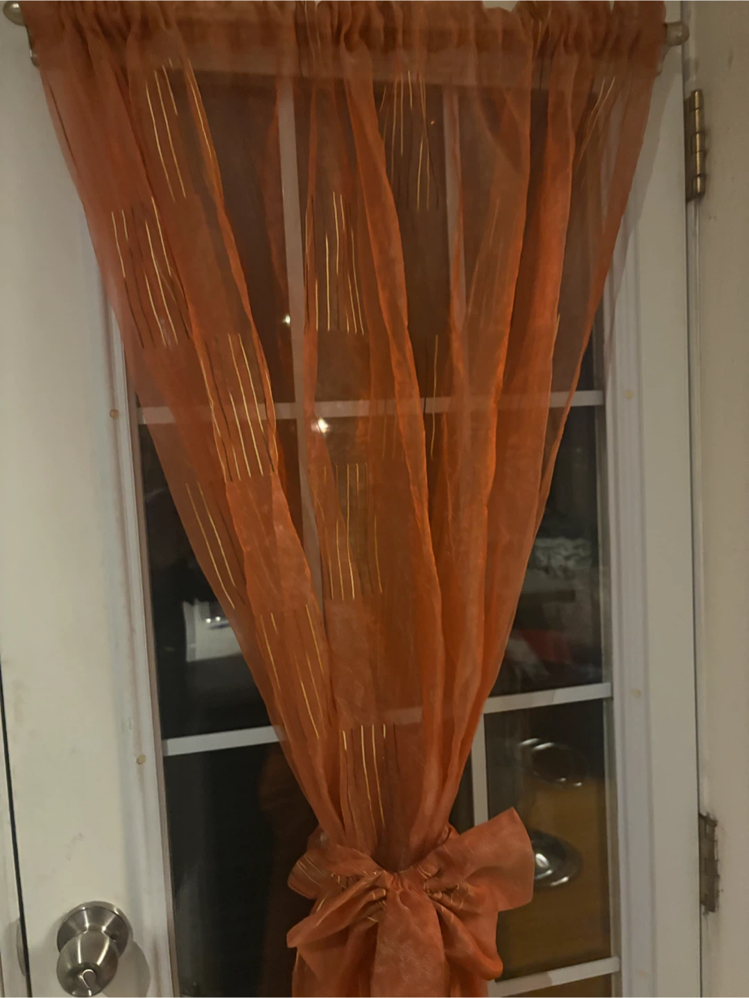 Burnt Orange Door Curtains - photo 2