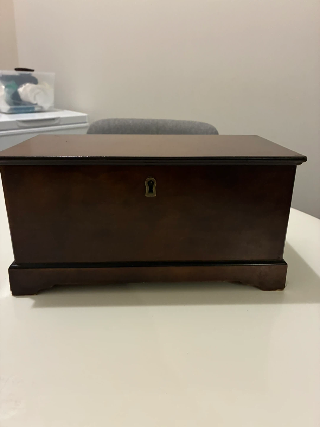 Bombay Co. 1992 Vintage Wooden Jewellery Box with Removable Tray