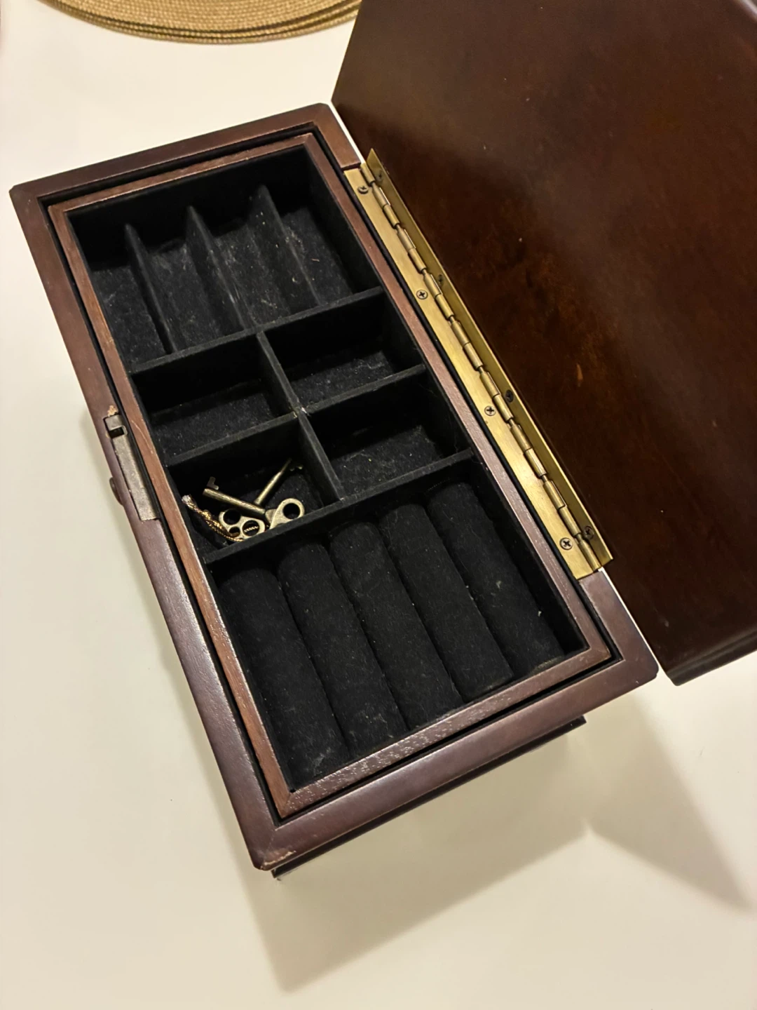 Bombay Co. 1992 Vintage Wooden Jewellery Box with Removable Tray - photo 3