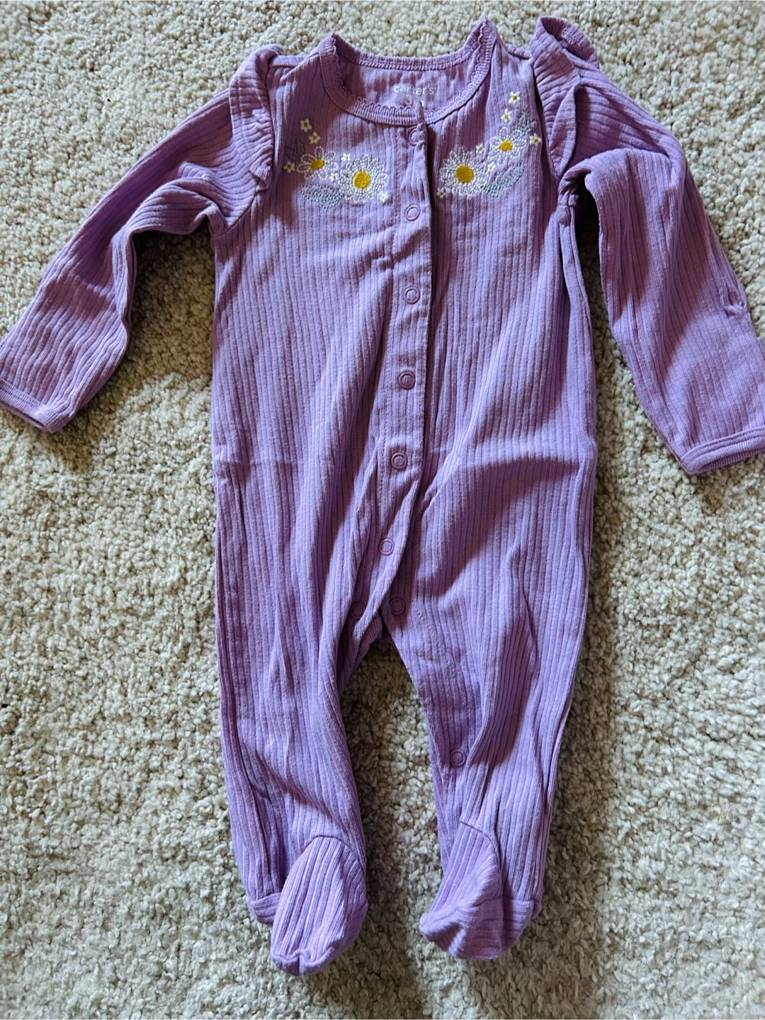 Carter's Baby Girl Footie Pajamas, 3 Months, Purple