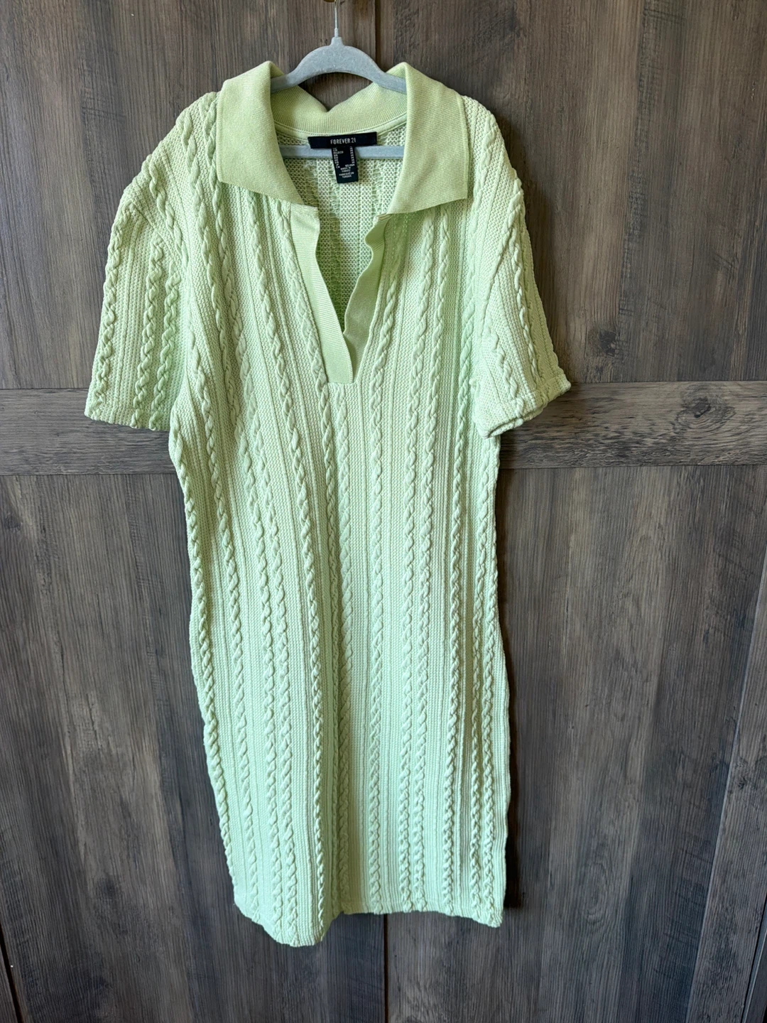 Forever 21 Cable Knit Polo Dress Size M