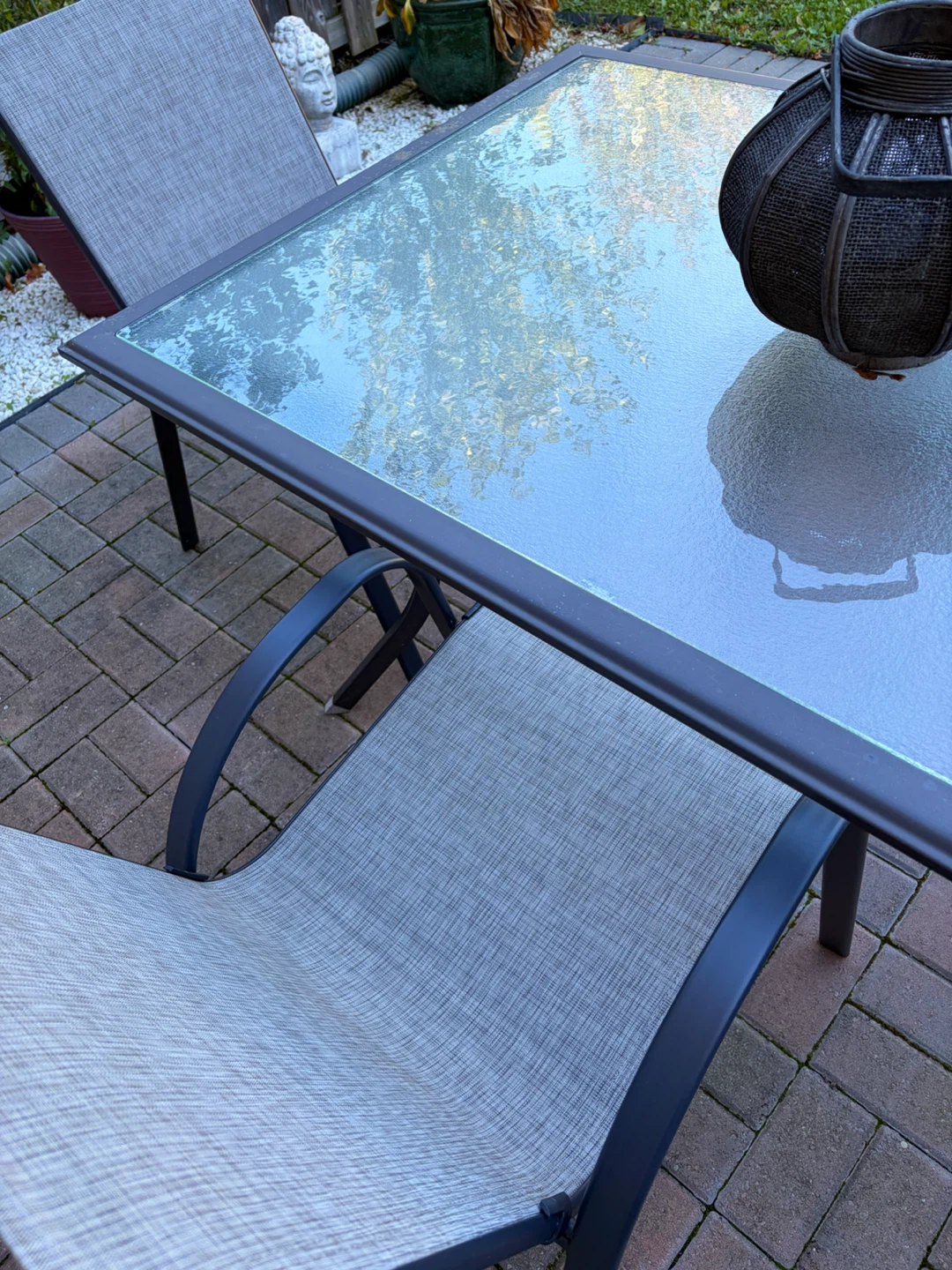 Patio Dining Set - Metal Table + 4 Chairs - photo 3