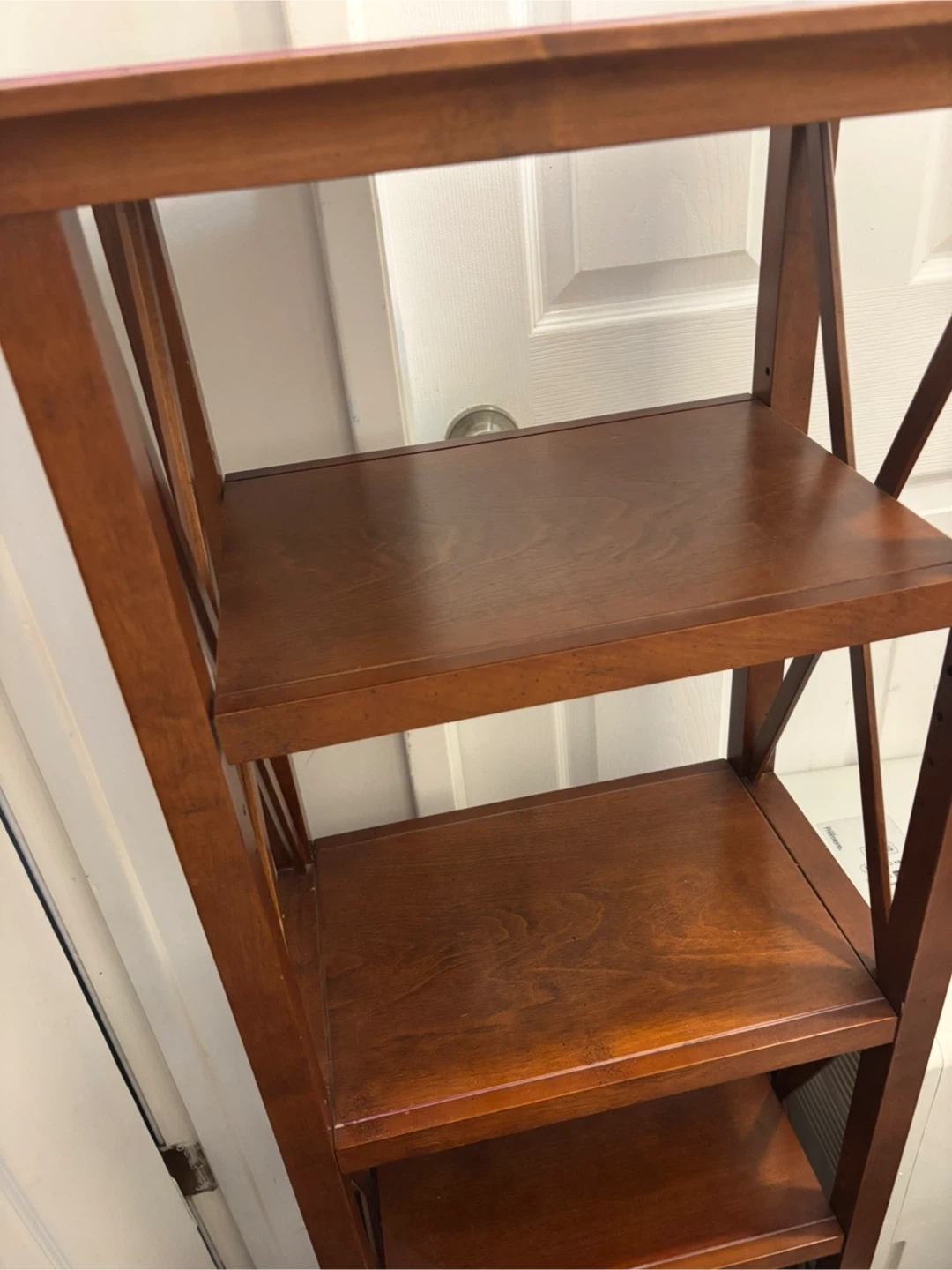 Wooden bookshelf with X-side frame - photo 2