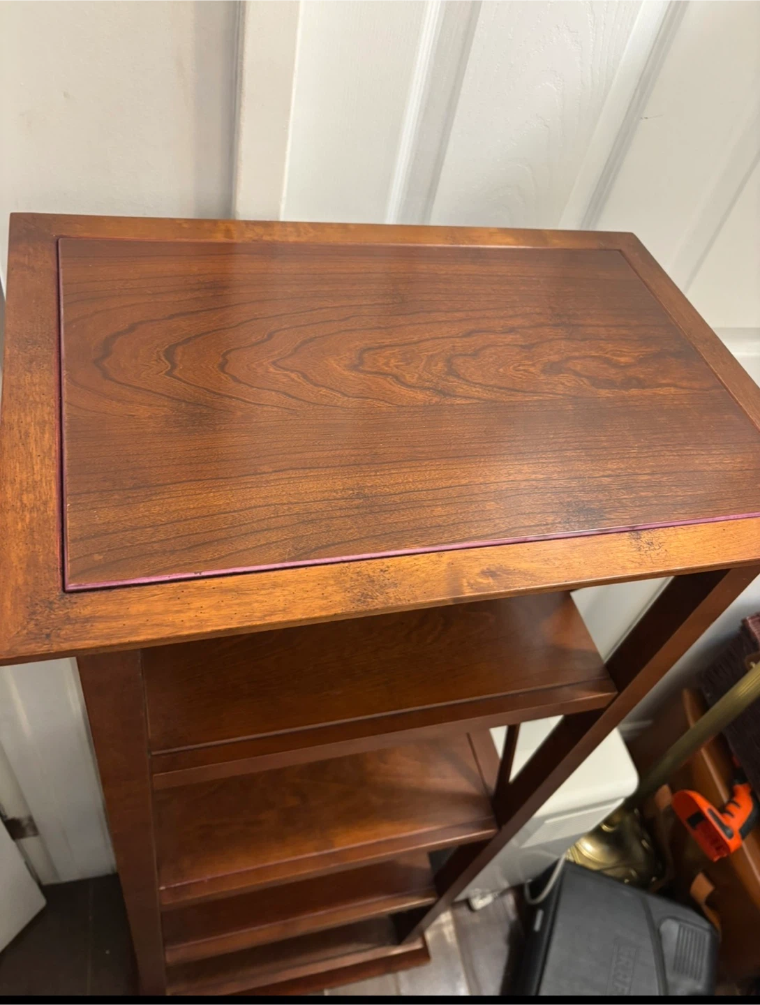 Wooden bookshelf with X-side frame - photo 3