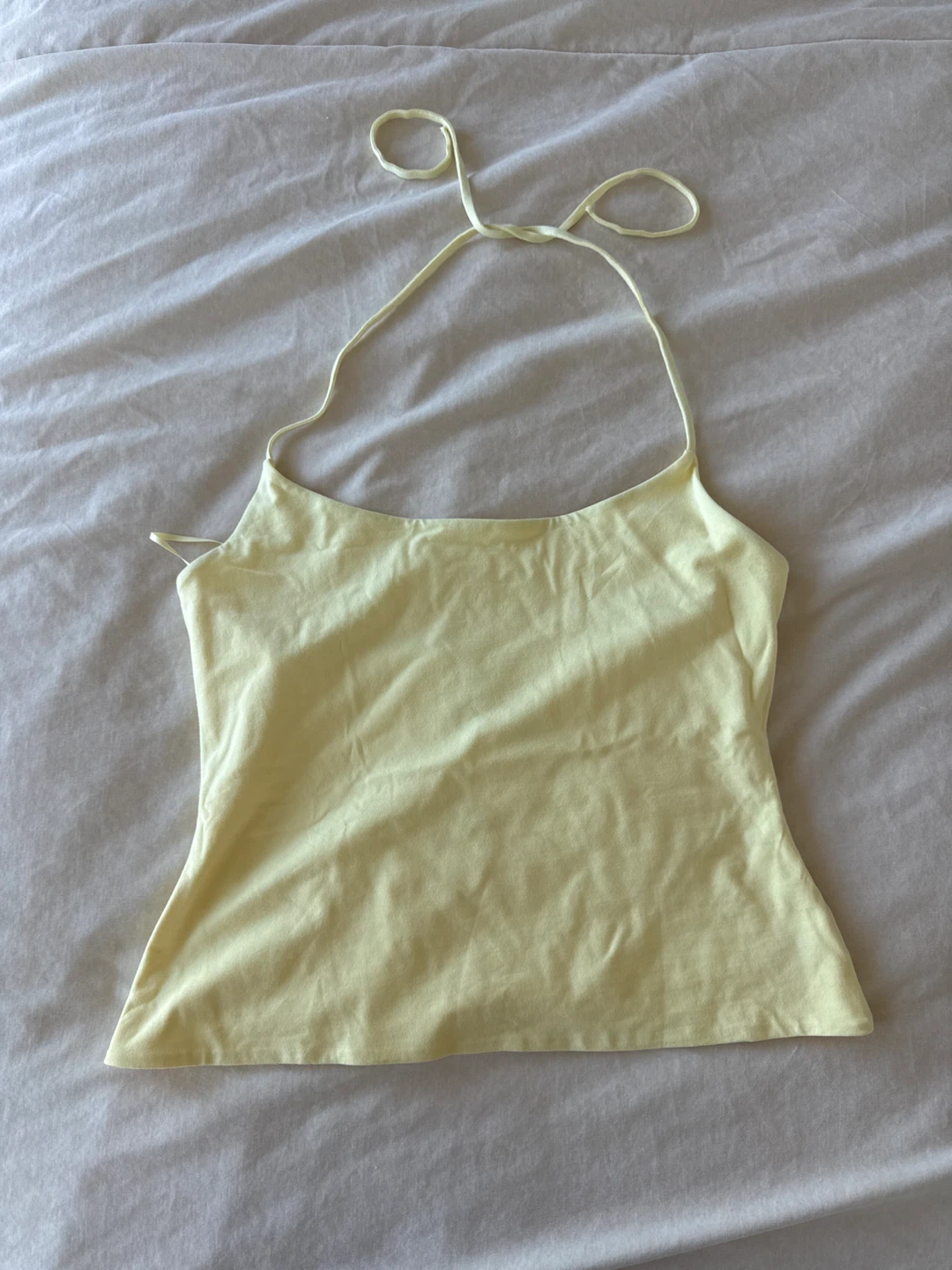 Aritzia Contour Grace Halter Top - Lemonade