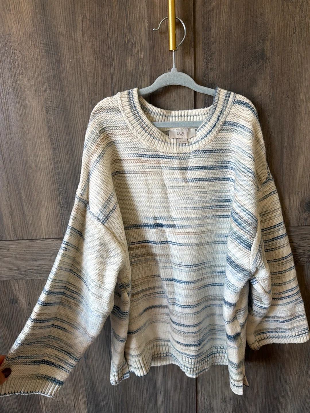 LOFT Outlet Striped Knit Sweater Size M