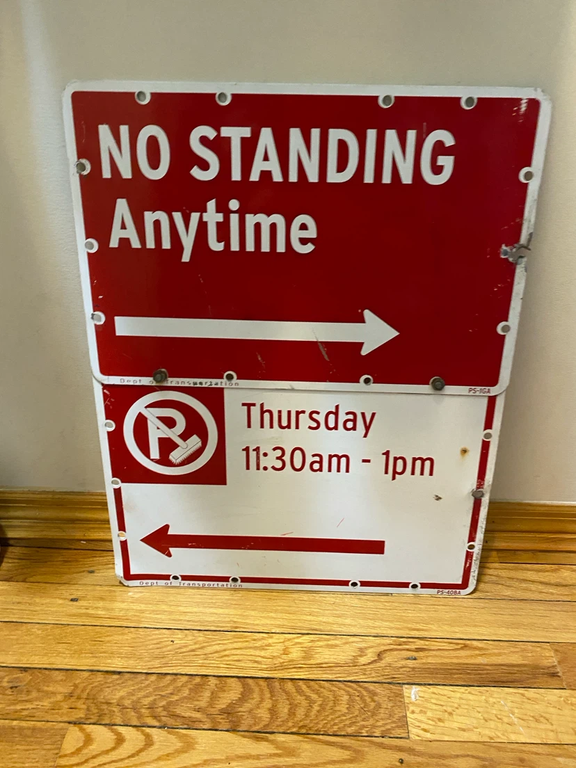 Authentic NYC Dept of Transportation Street Signs