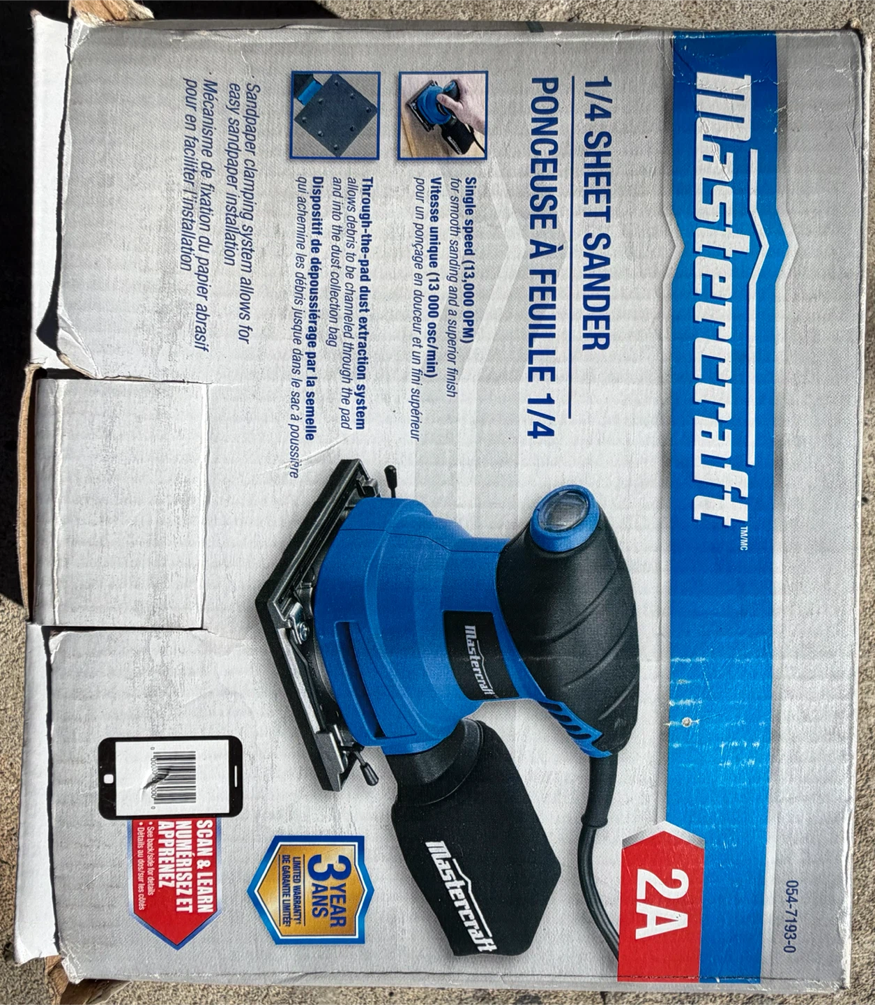 Mastercraft 1/4 Sheet Sander