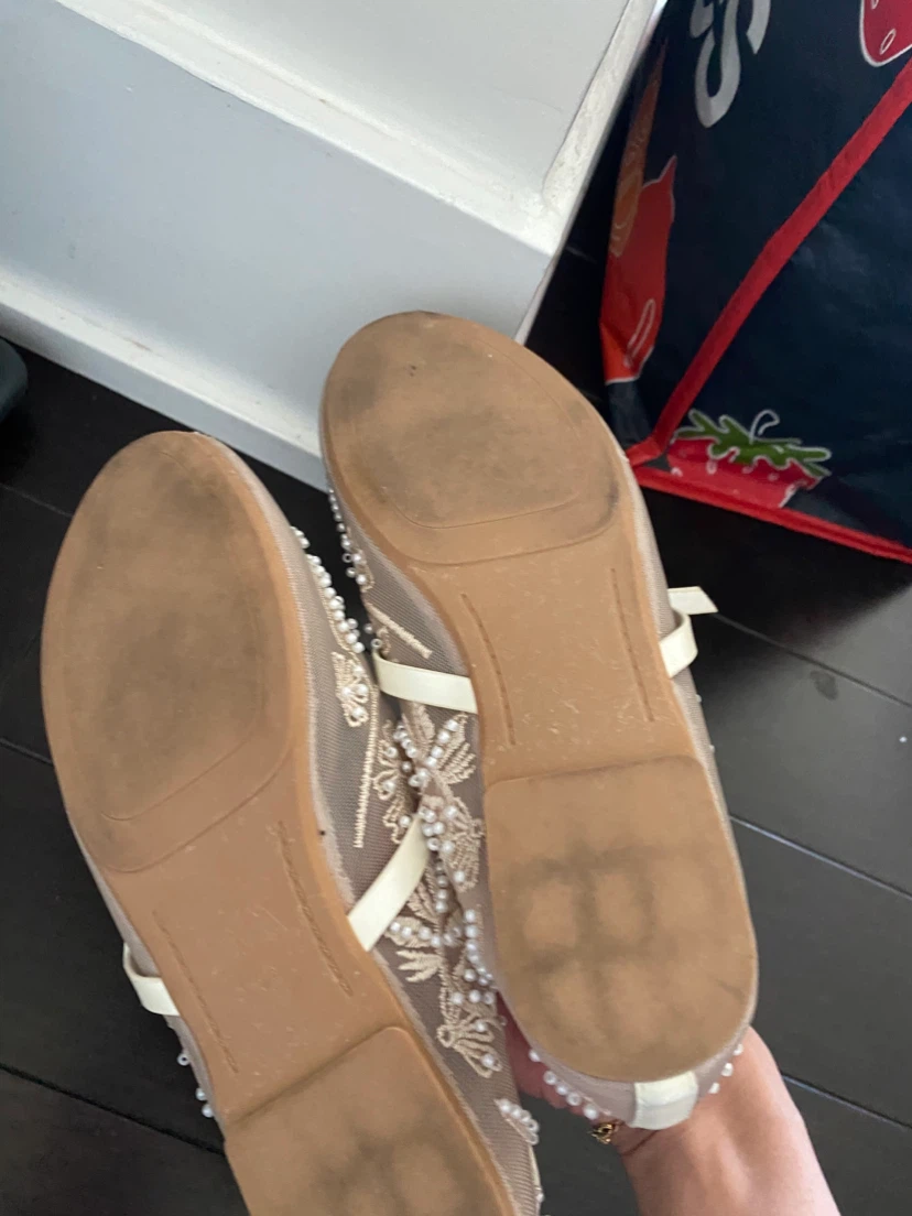 Zara Beaded Mesh Flats size 6.5
