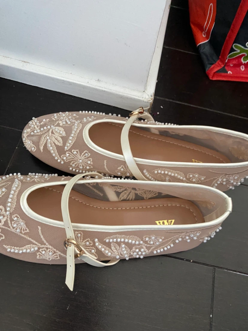 Zara Beaded Mesh Flats size 6.5 - photo 3