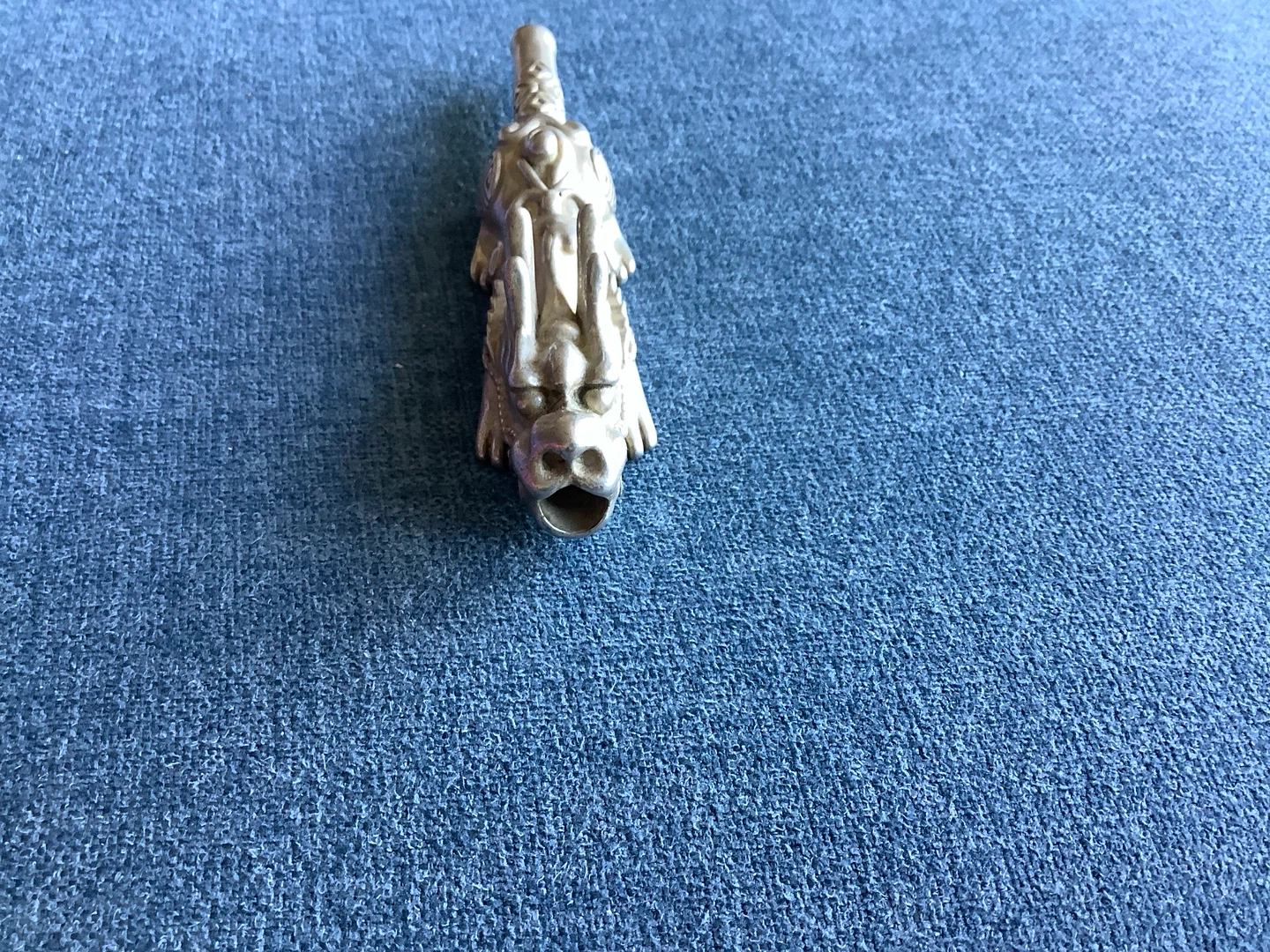 Ornate Tibetan Dragon Silver Figural Pipe Rod 🐞 - photo 2