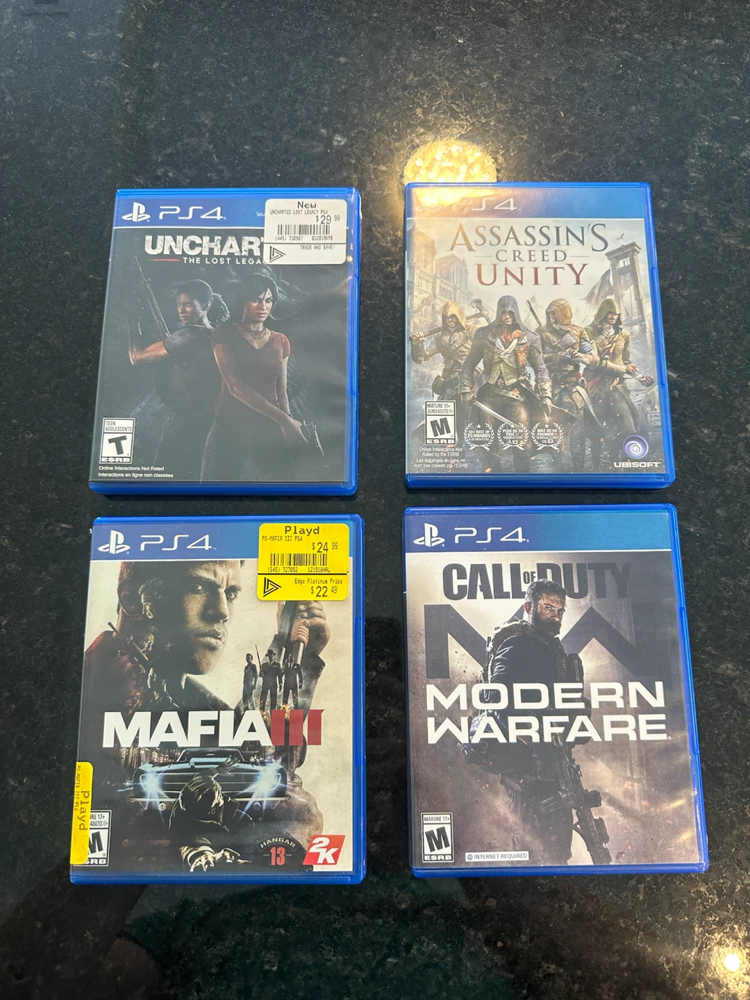 Set of 4 PlayStation 4 Games