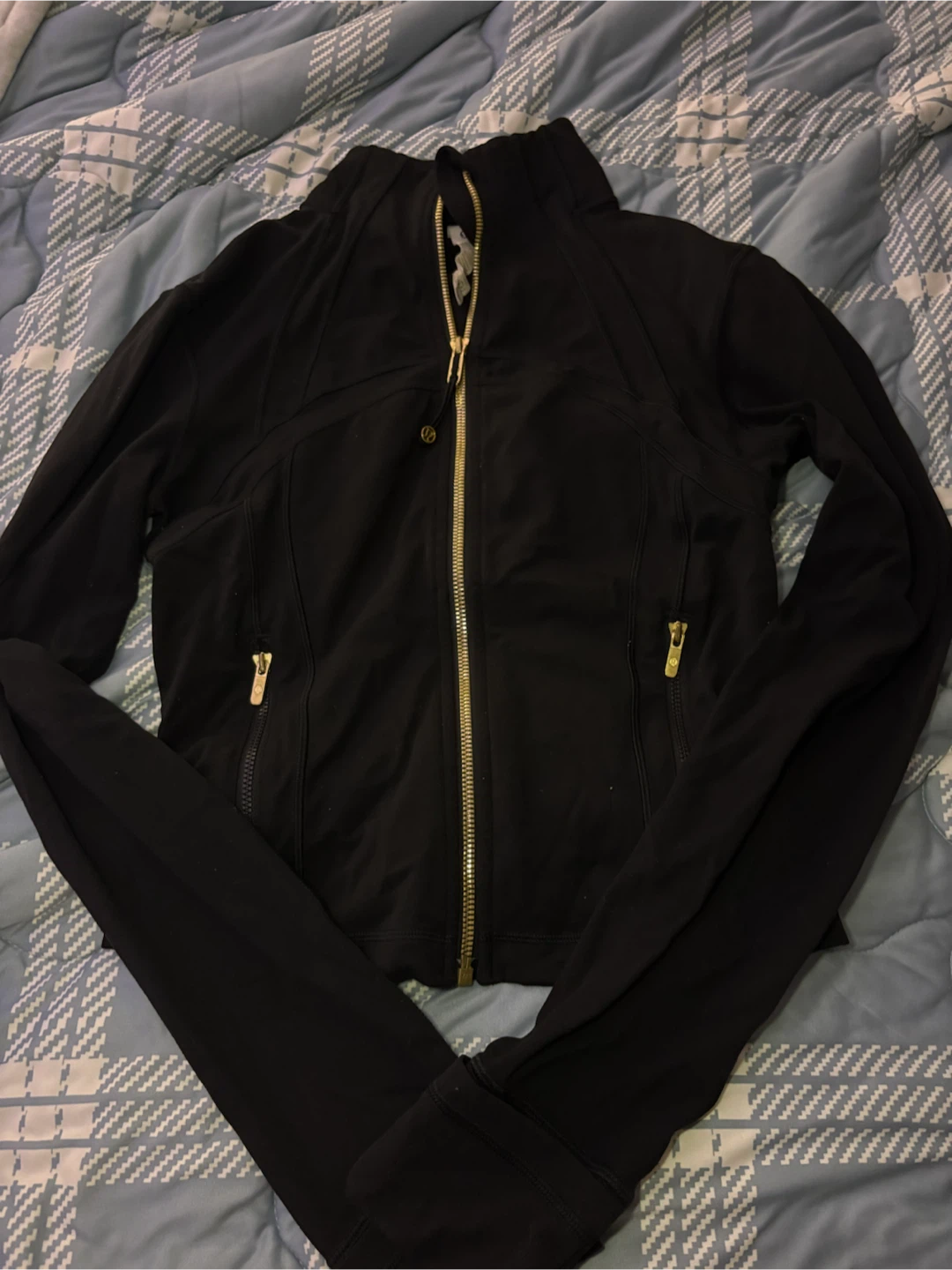 Lululemon Define Jacket Black Gold Zipper