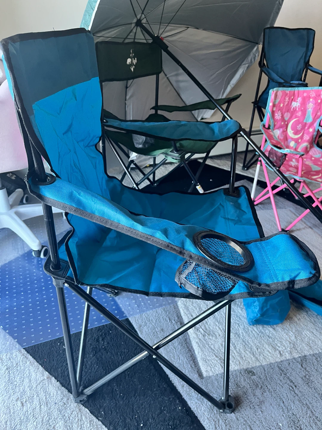 Outdoor Camping Chair Set with Umbrella - photo 4
