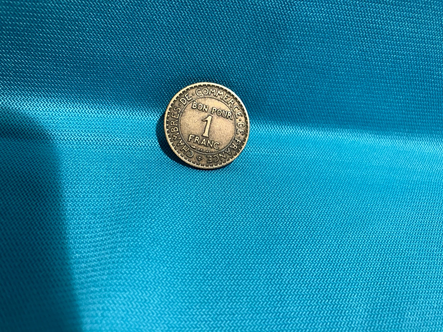 1928 French 1 Franc Commerce et Industrie Coin - photo 2