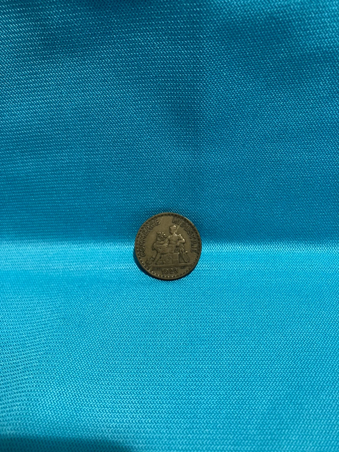 1928 French 1 Franc Commerce et Industrie Coin - photo 3