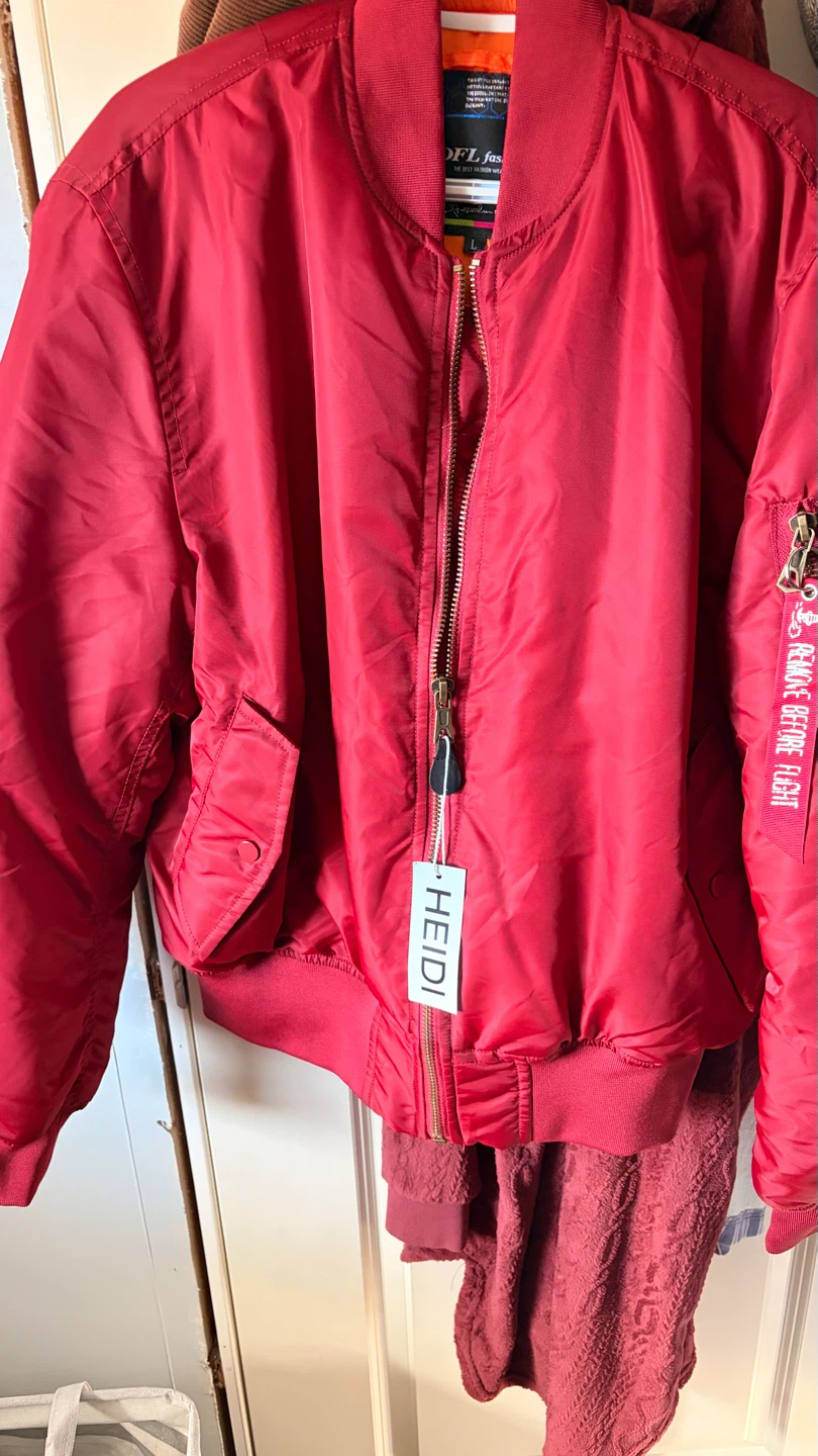 New Dfl fashion Red Bomber Jacket