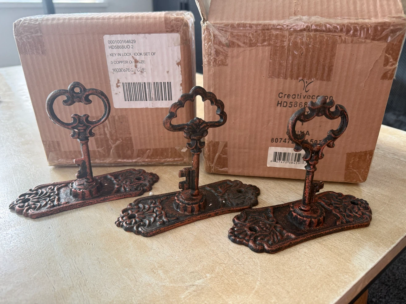Metal Key Wall Hook Set