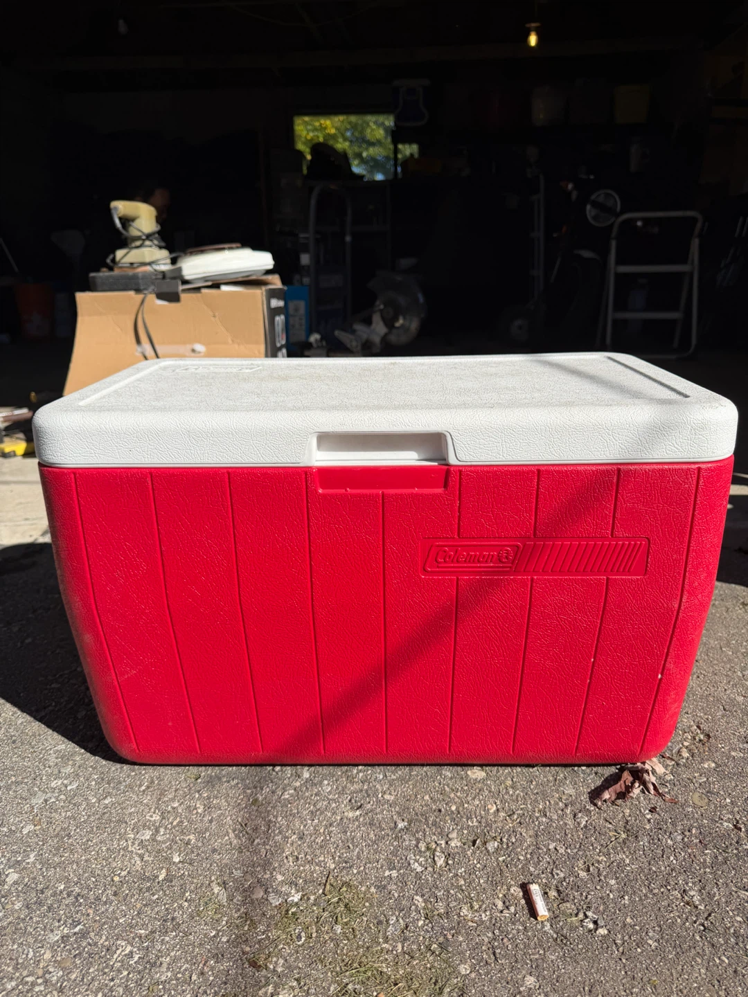 Coleman Hard Cooler Red and White