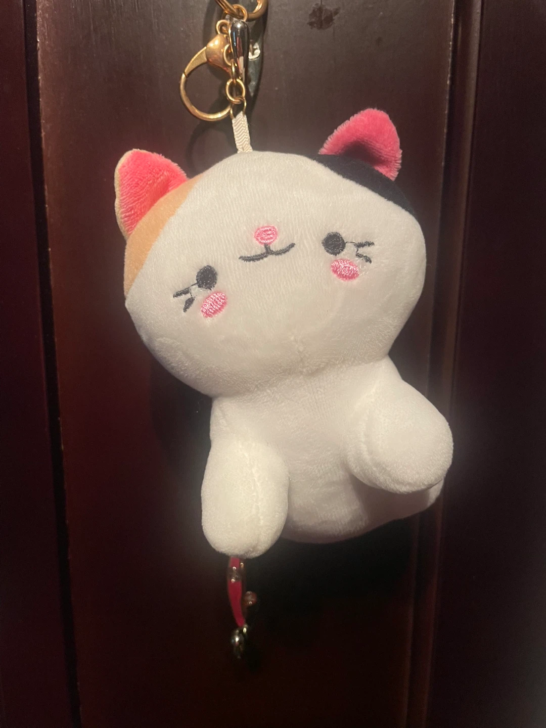 Calico Cat Plush Keychain
