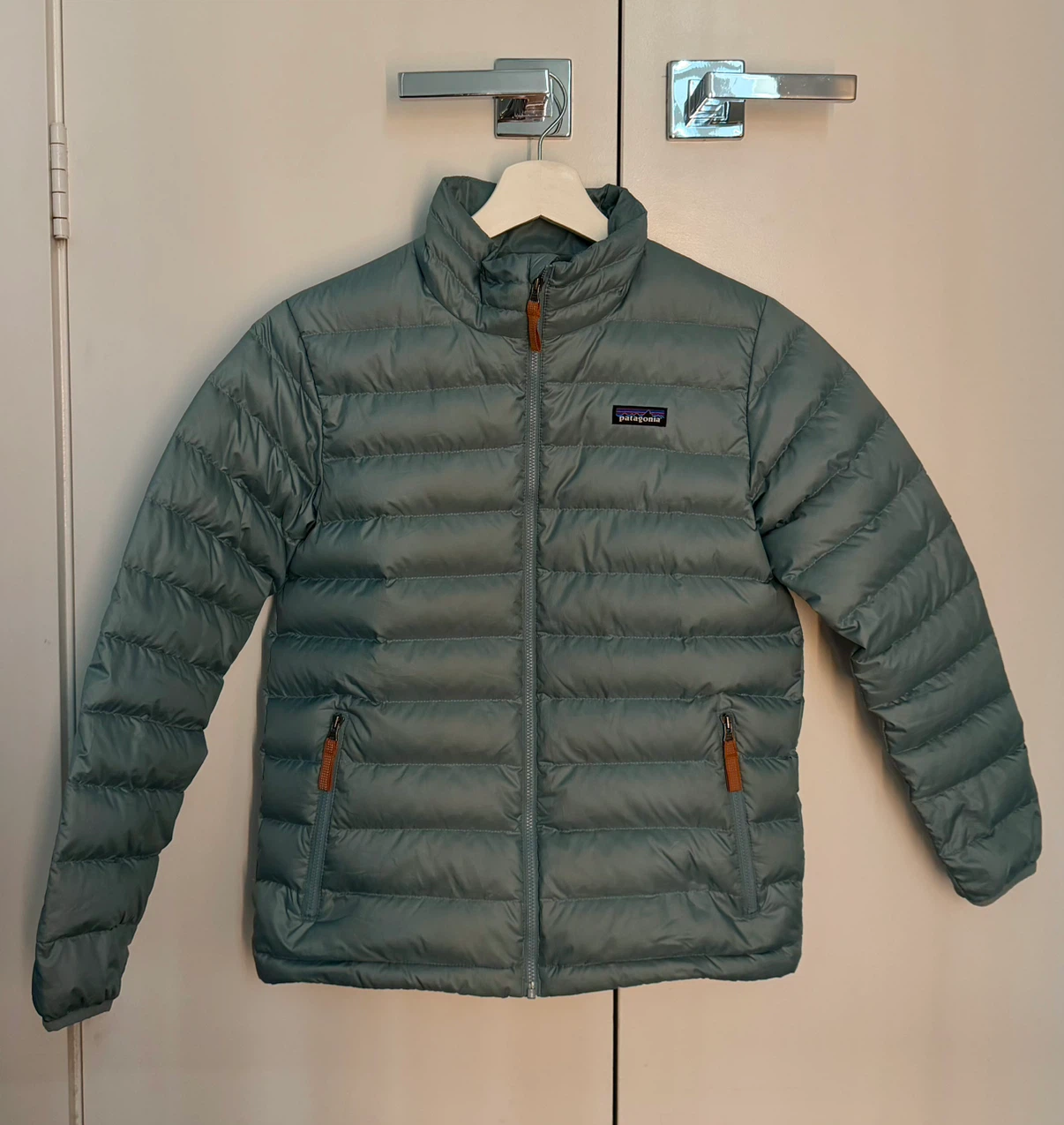 Patagonia Kids' Down Sweater Jacket Size L (12) - Blue / Orange