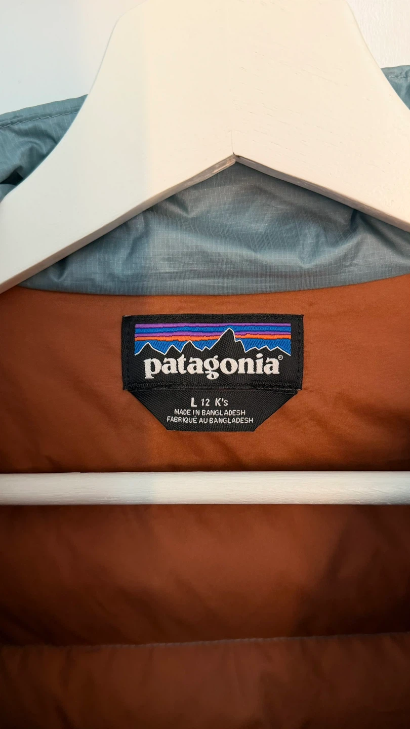 Patagonia Kids' Down Sweater Jacket Size L (12) - Blue / Orange - photo 4