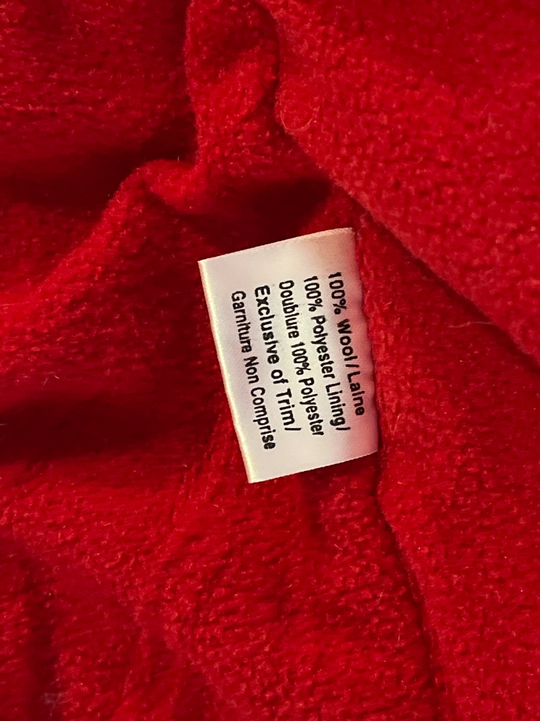 deLux Canadian Maple Leaf Knit Zip-Up Hoodie 100% Wool - photo 3