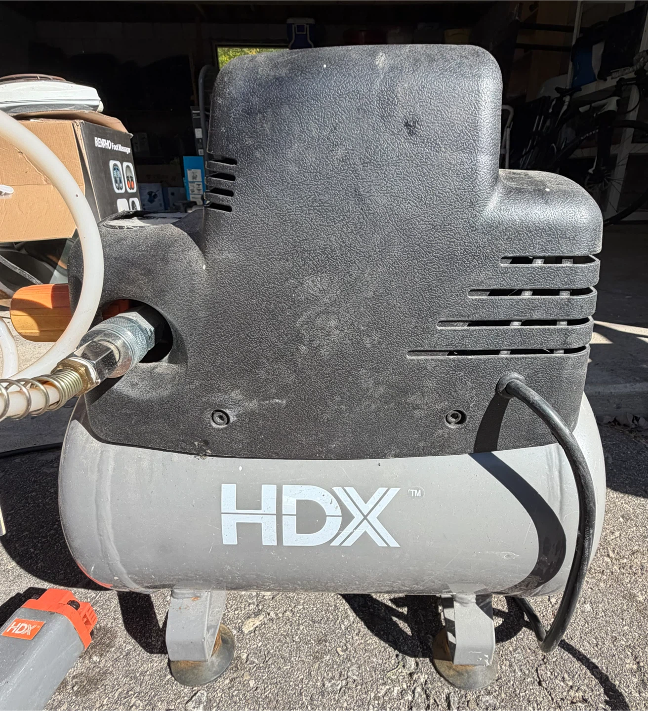 HDX Air Compressor and Two Pin Nailers
