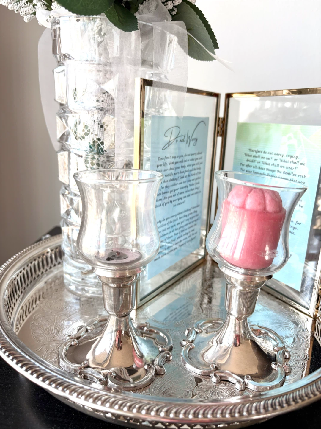 Pair of Coronet Plate E.P. Lead Candlestick Holders - photo 3
