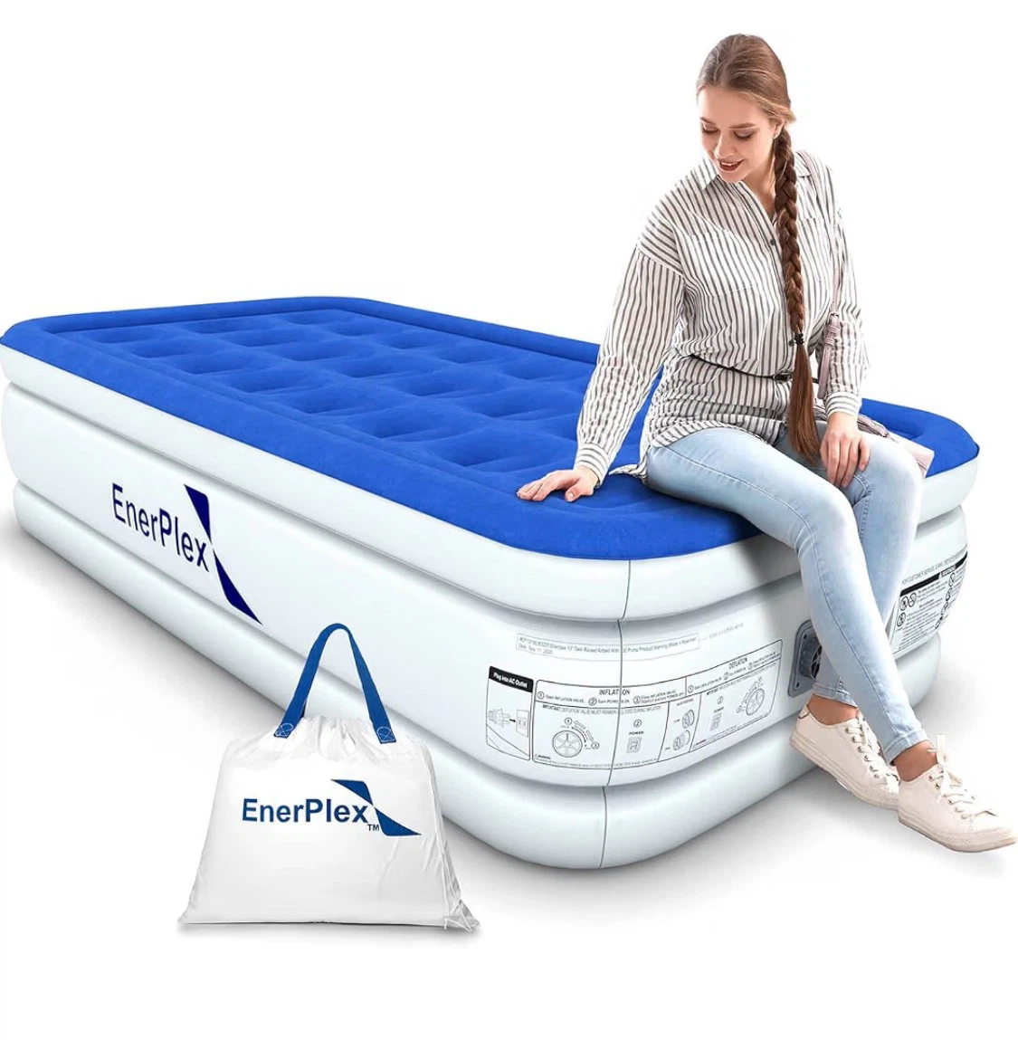 Air Mattress / bed with built in bump - Twin