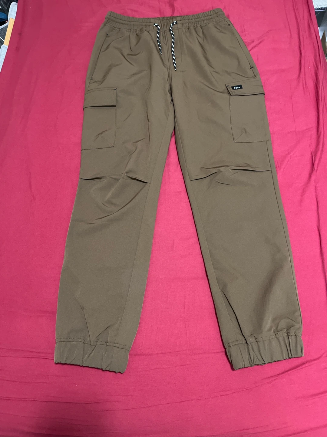 Esc Cargo Jogger Pants - Brown - Size Small