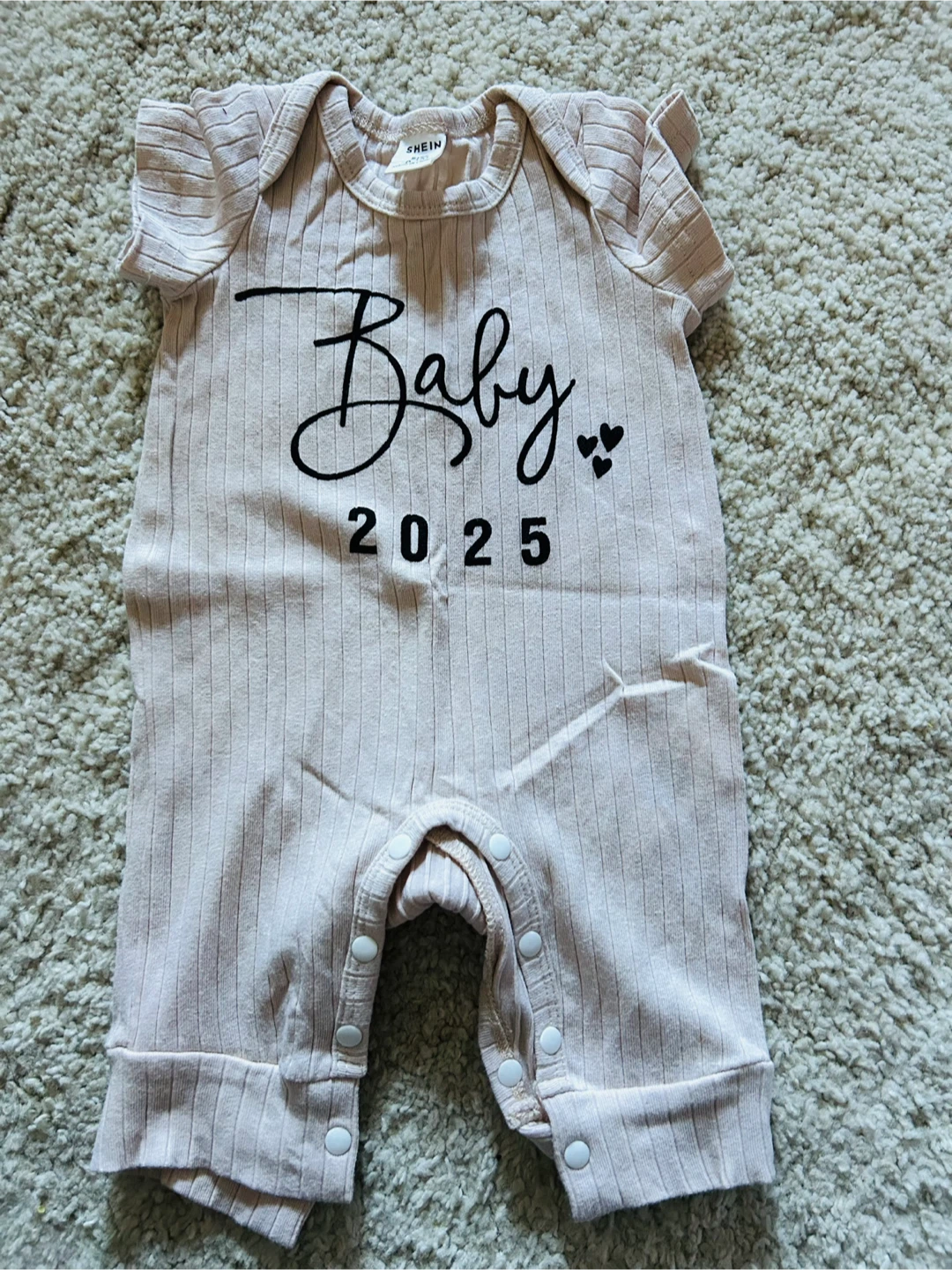 SHEIN Baby 2025 Ribbed Romper