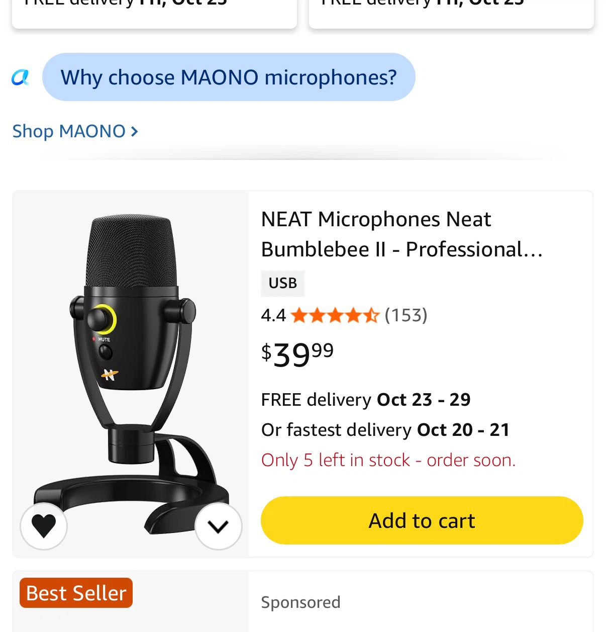 Neat Microphones Bumblebee II USB Condenser Microphone