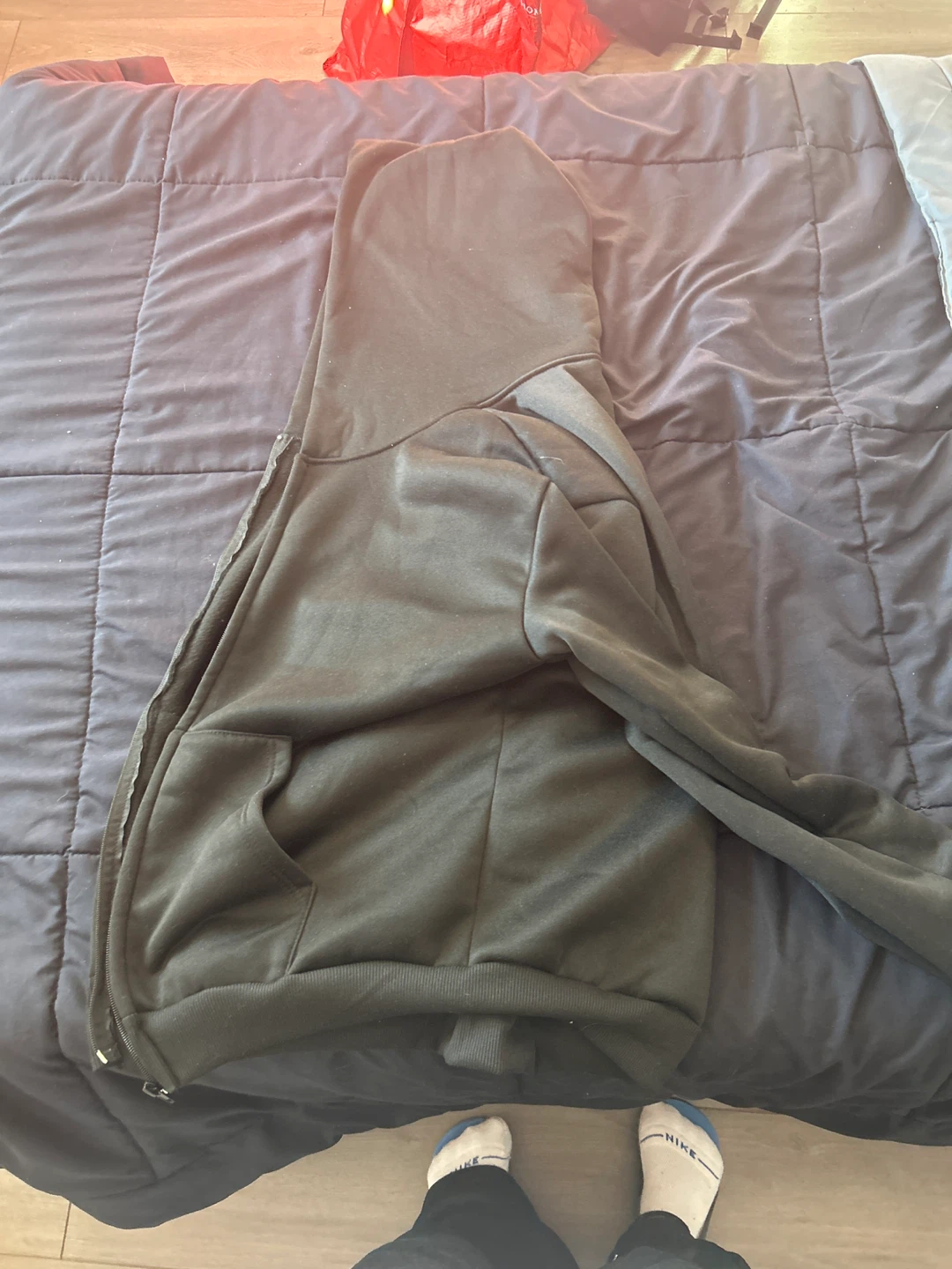 Black Zip-Up Hoodie Size M - photo 3