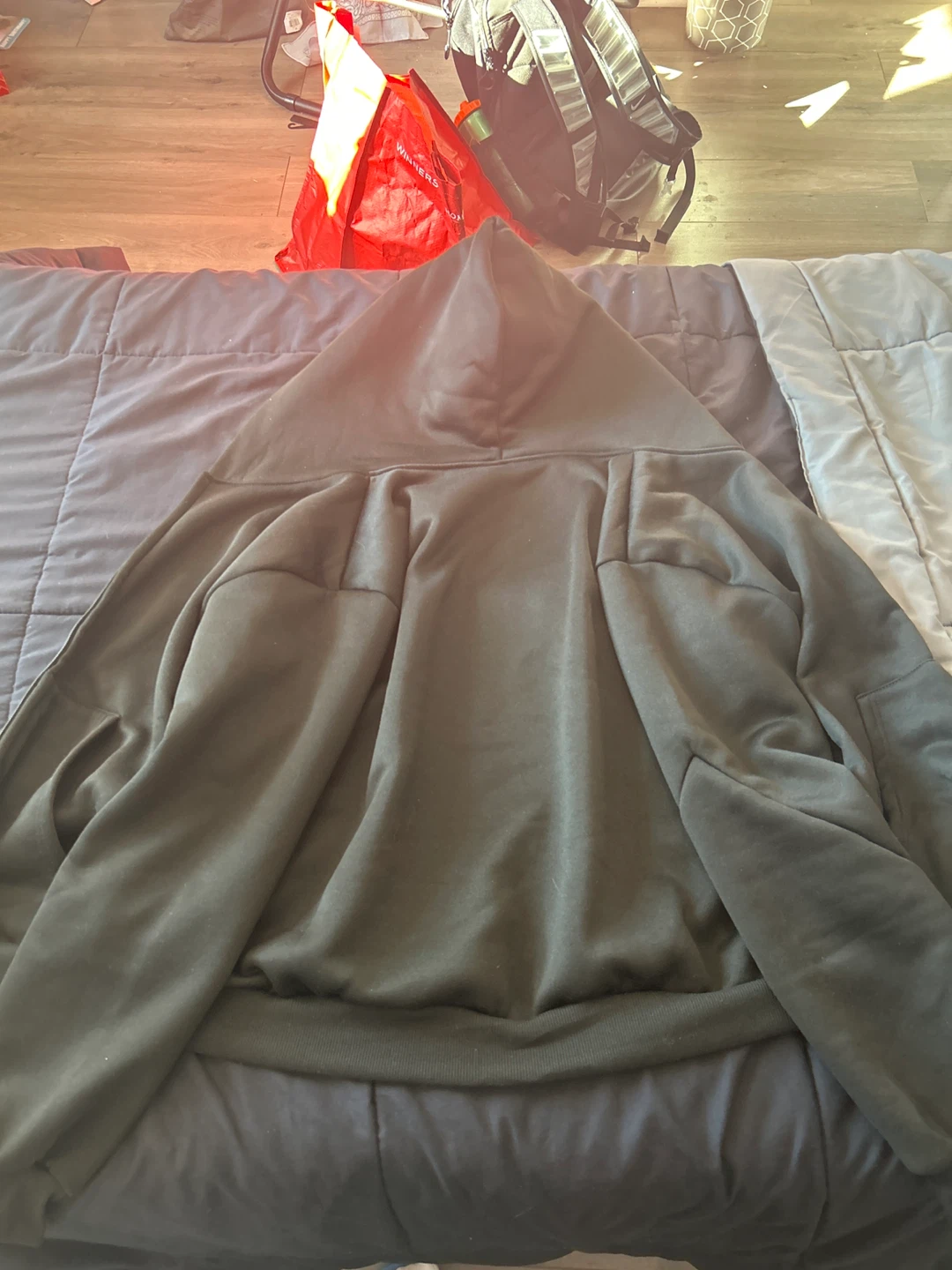 Black Zip-Up Hoodie Size M - photo 4