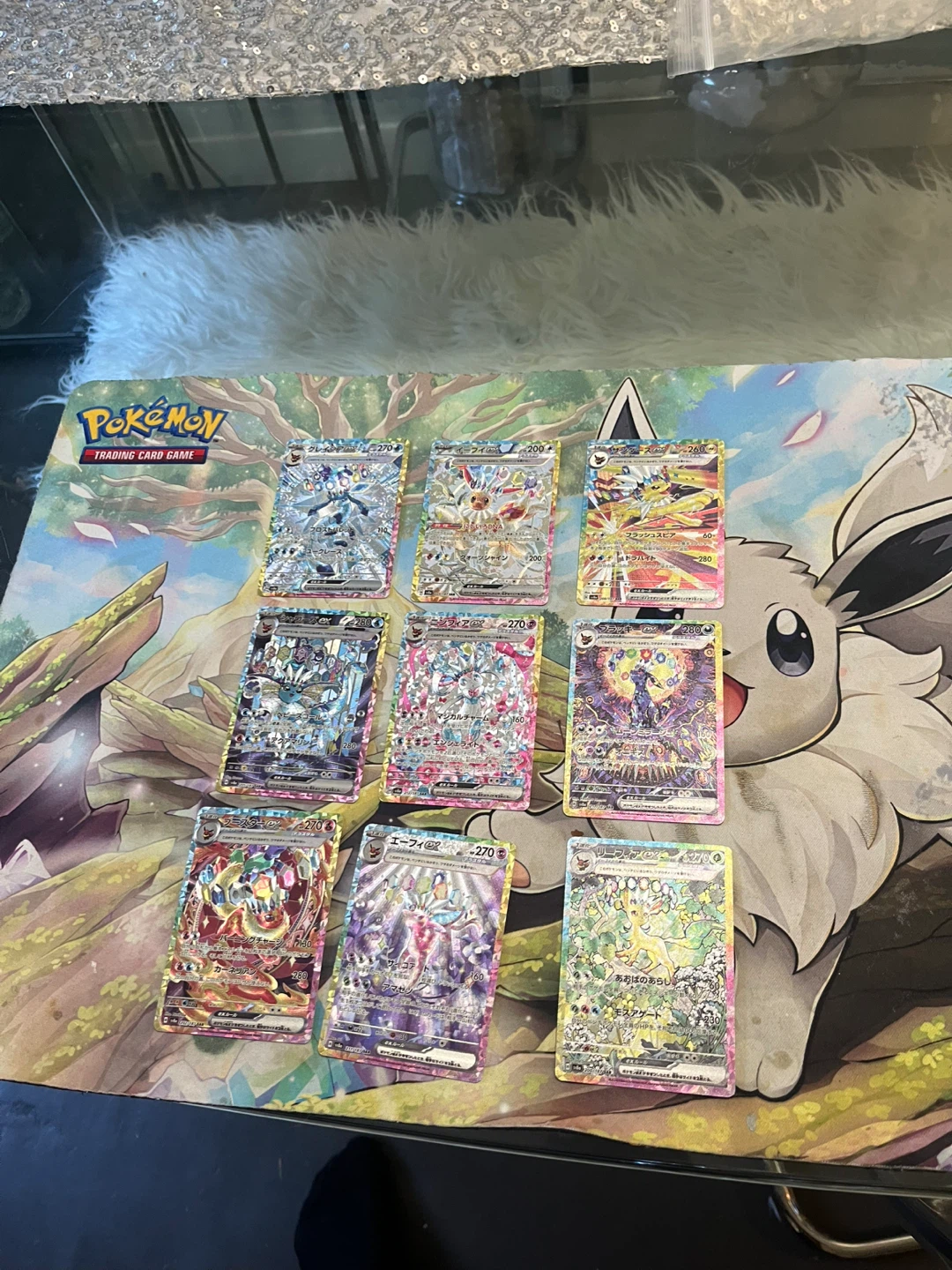 Set of 9 Japanese Eeveelution Pokémon ex Cards
