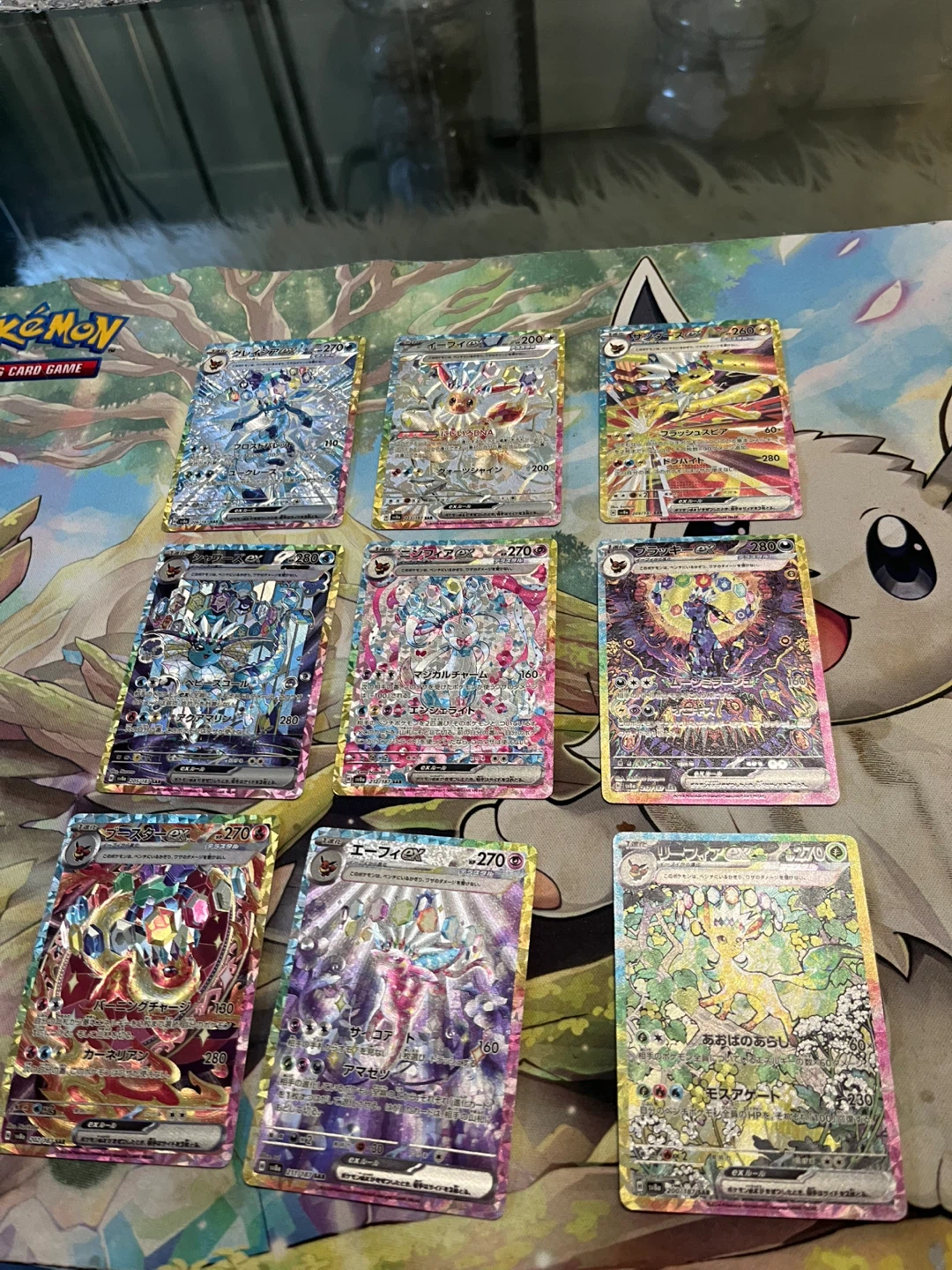 Set of 9 Japanese Eeveelution Pokémon ex Cards - photo 2