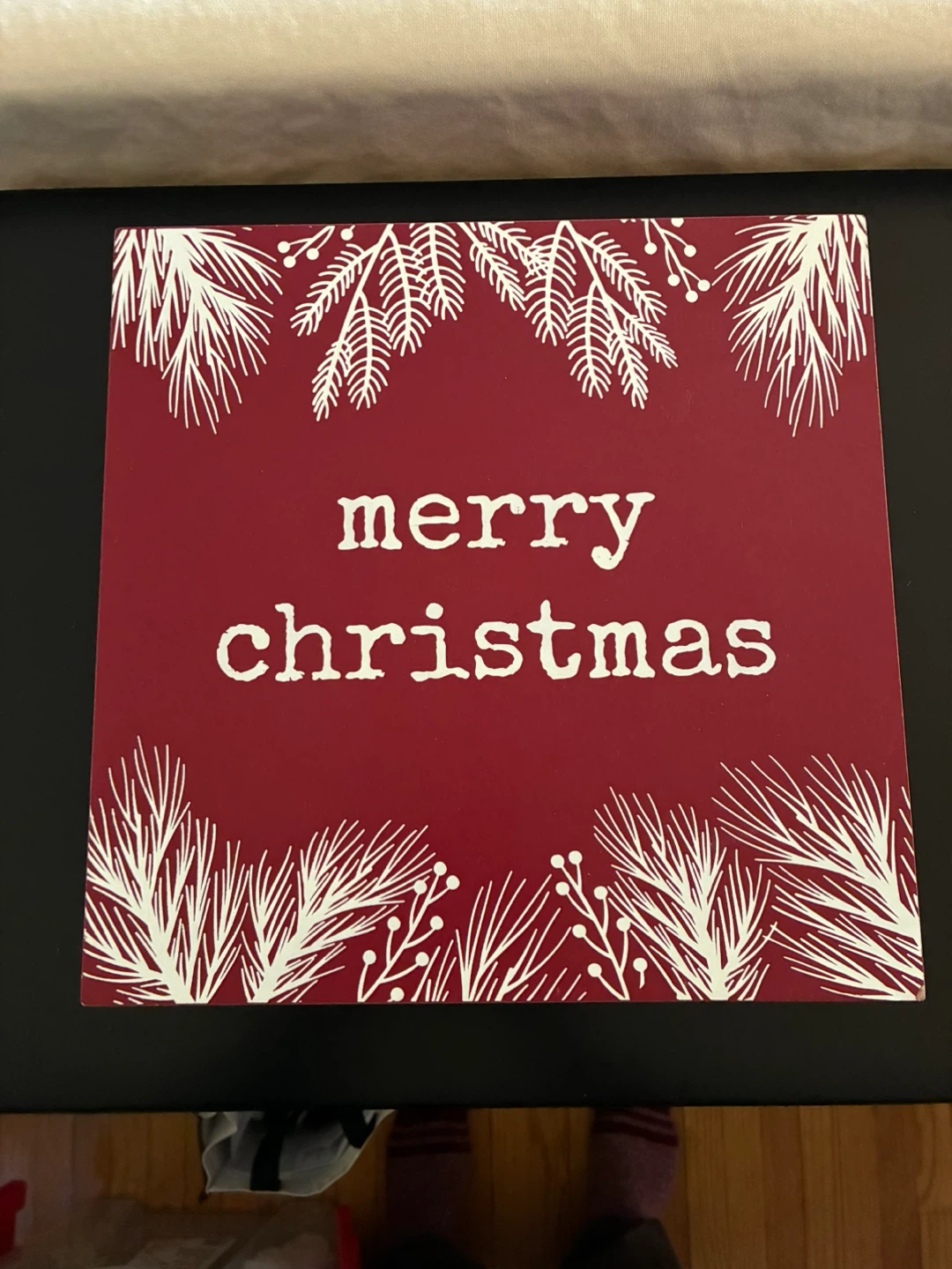 Merry Christmas Wooden table decor art sign Primitives by Kathy