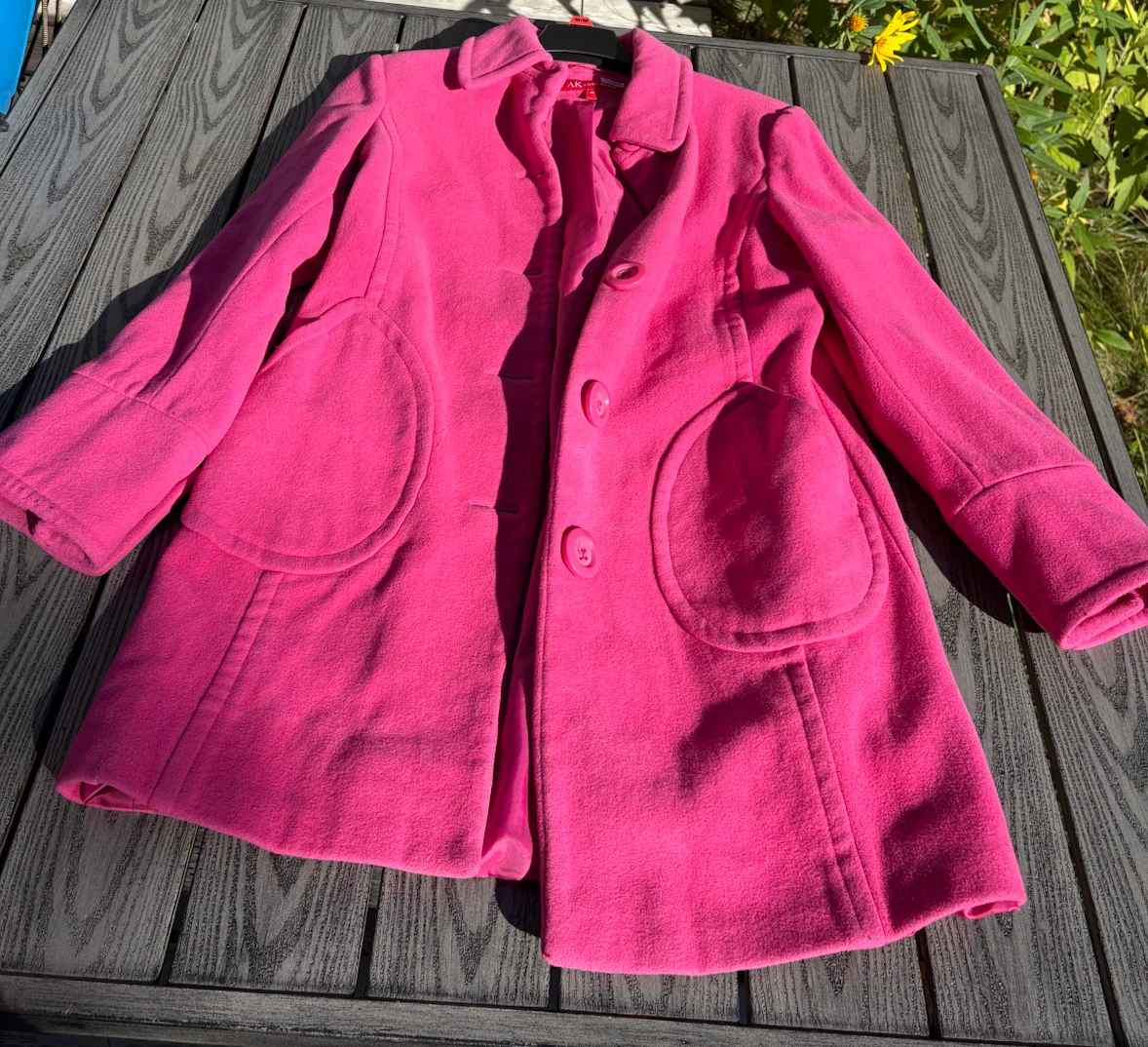 Anne Klein Pink Wool Coat