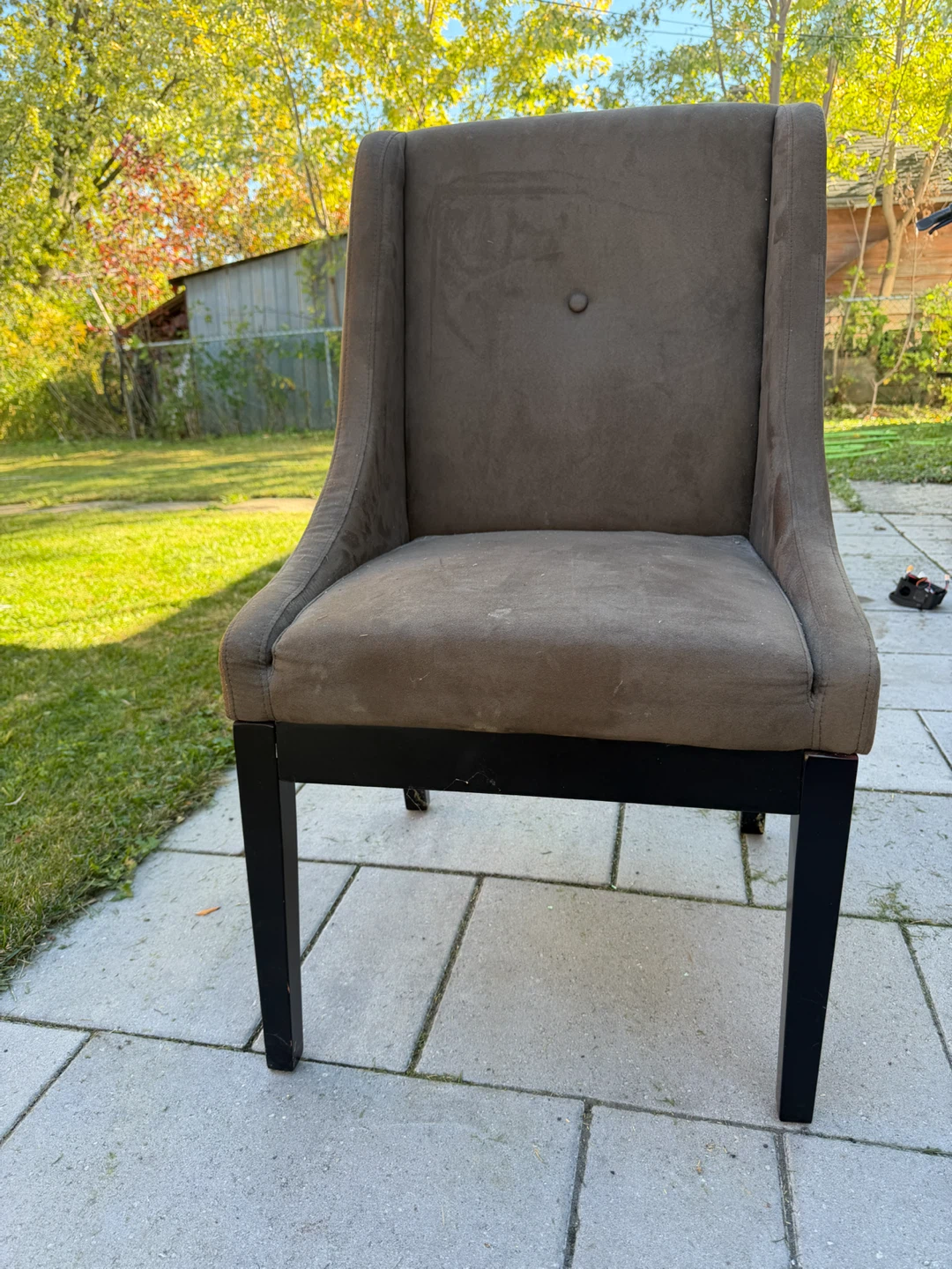 Brown Upholstered Accent Chair