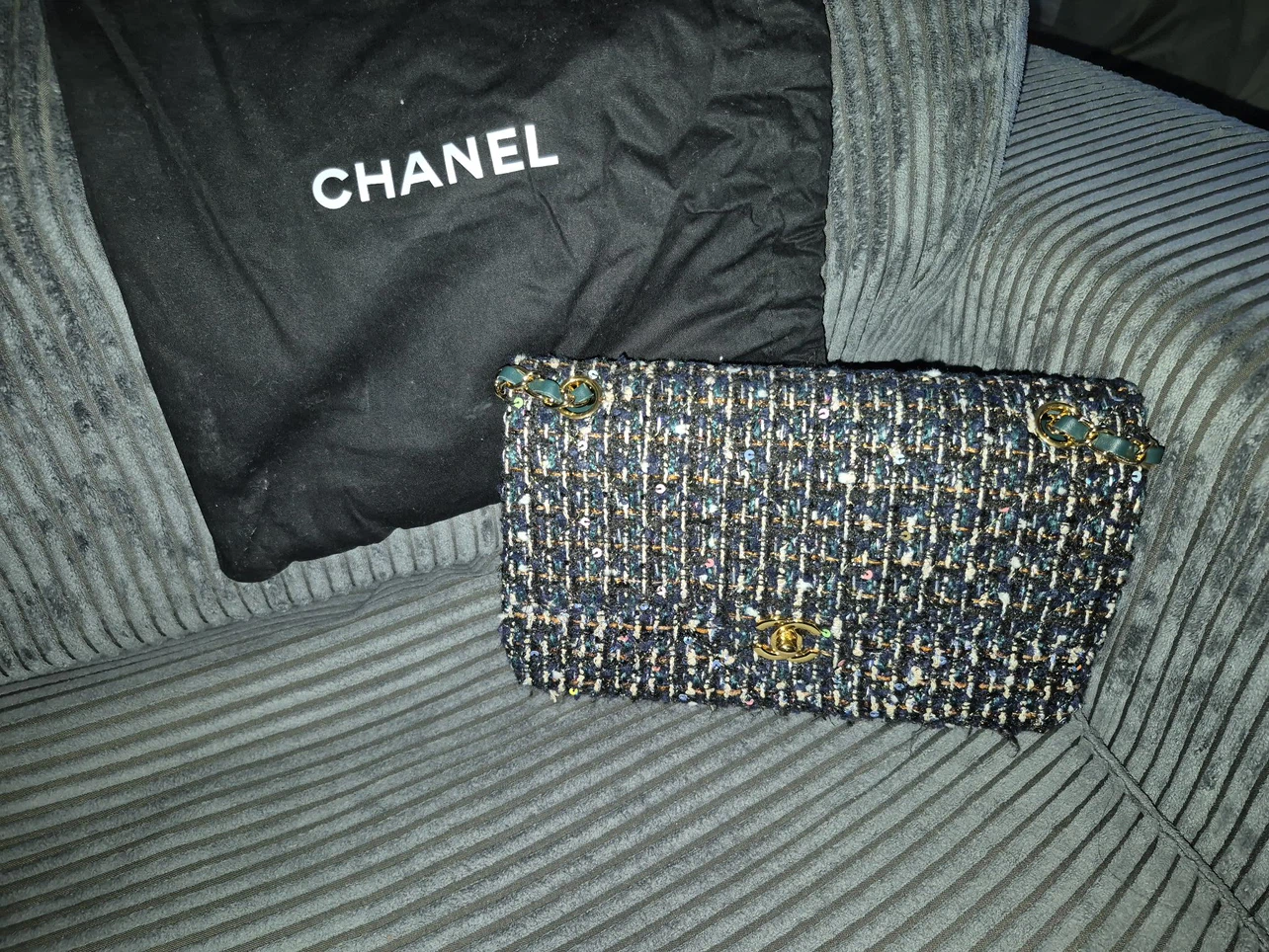 CC Tweed Flap Bag